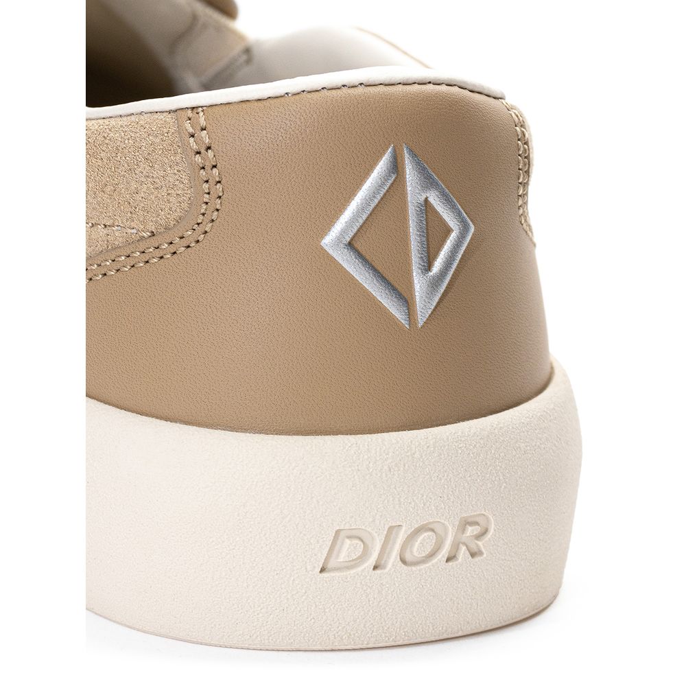 Dior Beige Leather Slip-On Loafers Curated Luxury Accessories by Orvyn