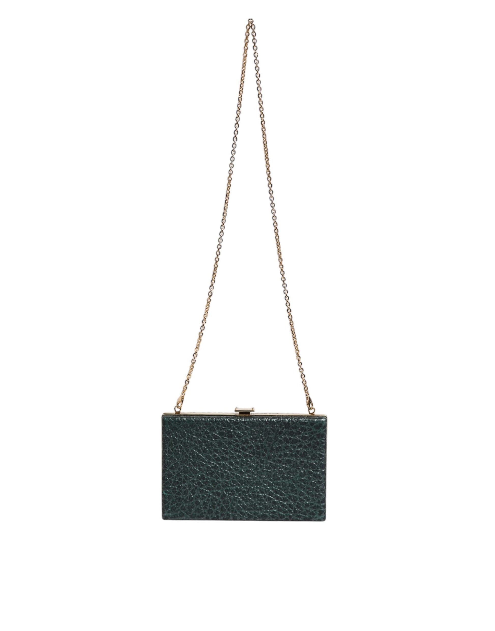 Dolce & Gabbana Black Leather Clutch Evening Crossbody Bag Curated Luxury Accessories by Orvyn