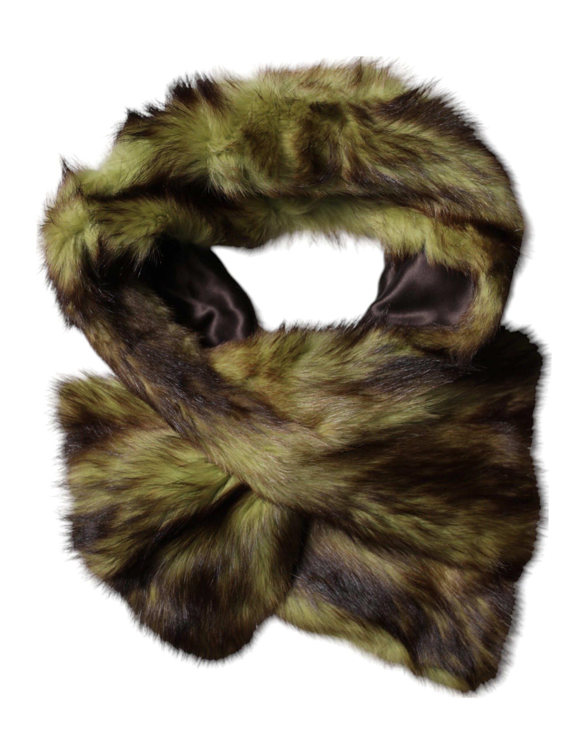 Dolce & Gabbana Multicolor Fur Shawl Neck Wrap Cover Collar Scarf Curated Luxury Accessories by Orvyn