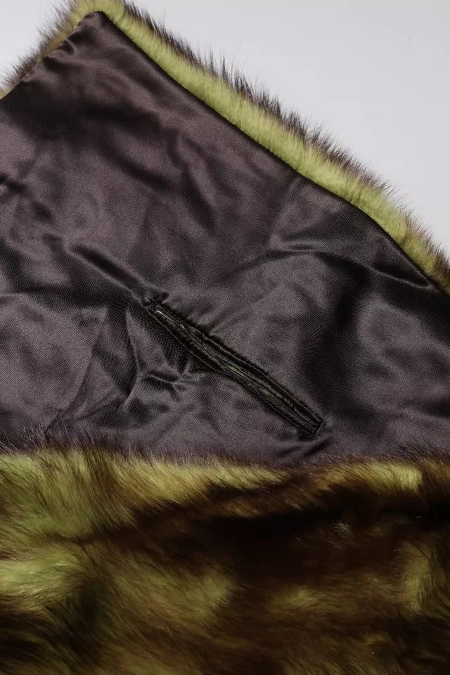 Dolce & Gabbana Multicolor Fur Shawl Neck Wrap Cover Collar Scarf Curated Luxury Accessories by Orvyn