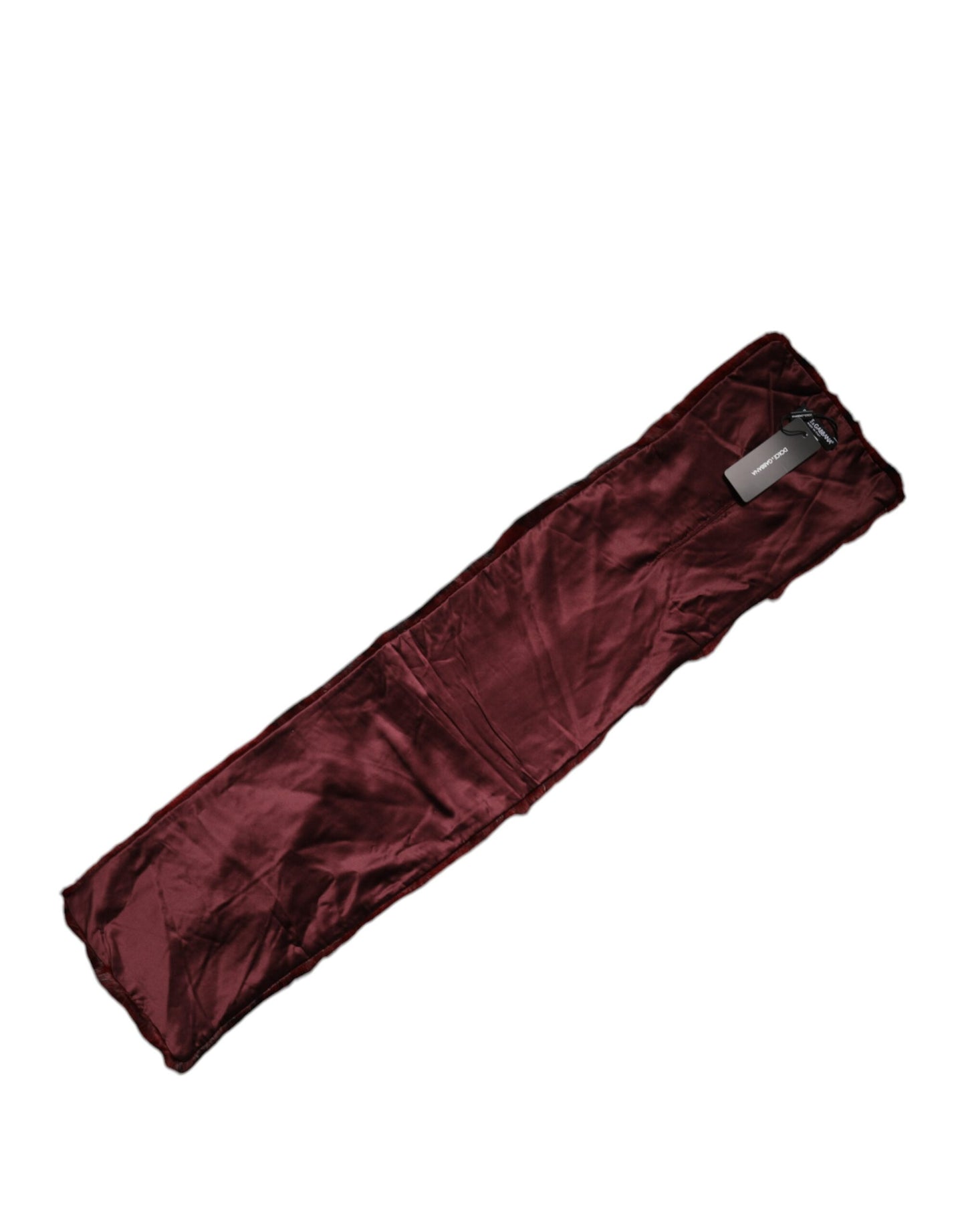 Dolce & Gabbana Black Red Stripe Fur Shawl Neck Wrap Scarf Curated Luxury Accessories by Orvyn