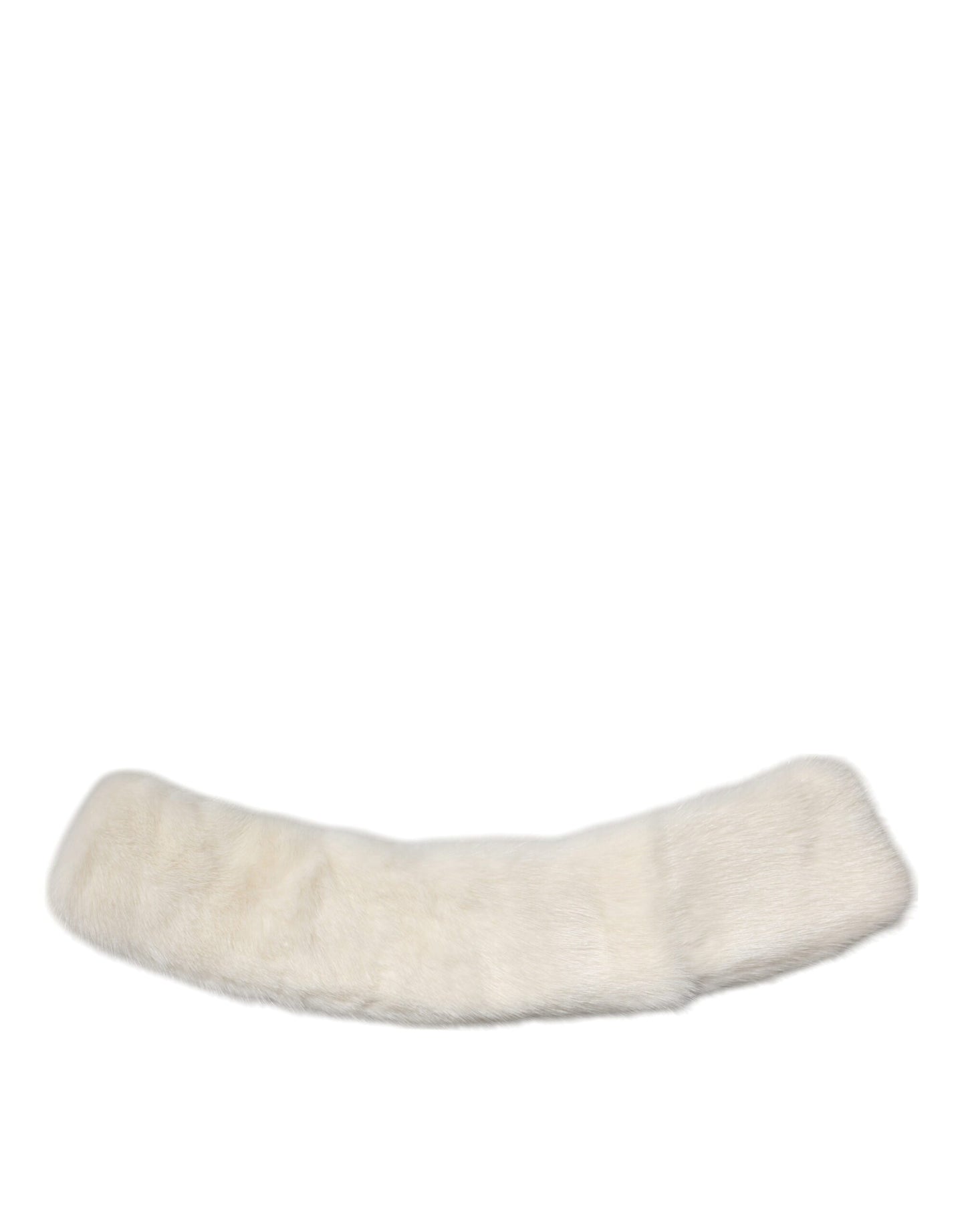 Dolce & Gabbana White Mink Fur Collar Women Neck Wrap Scarf Curated Luxury Accessories by Orvyn