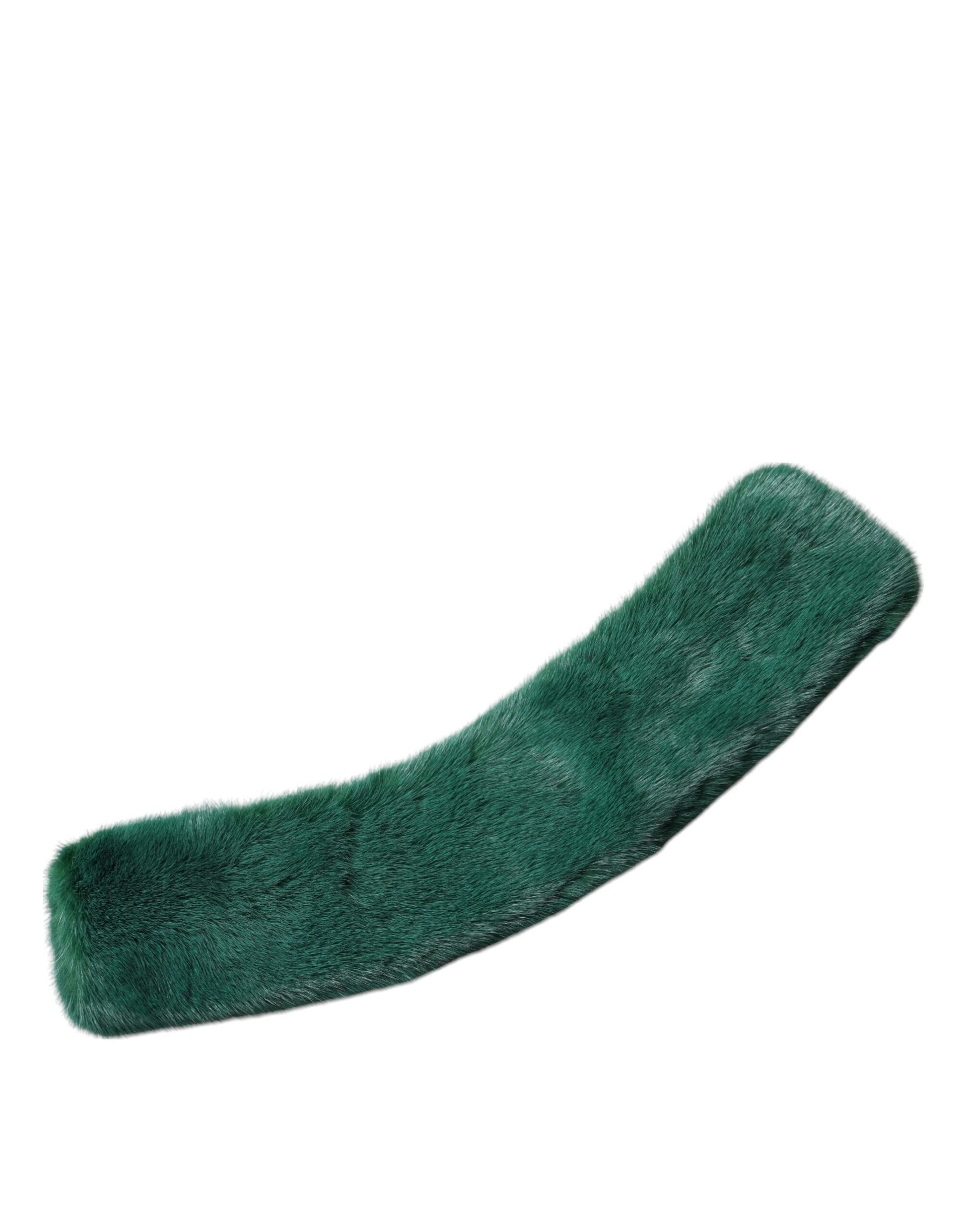 Dolce & Gabbana Green Mink Fur Collar Women Neck Wrap Scarf Curated Luxury Accessories by Orvyn