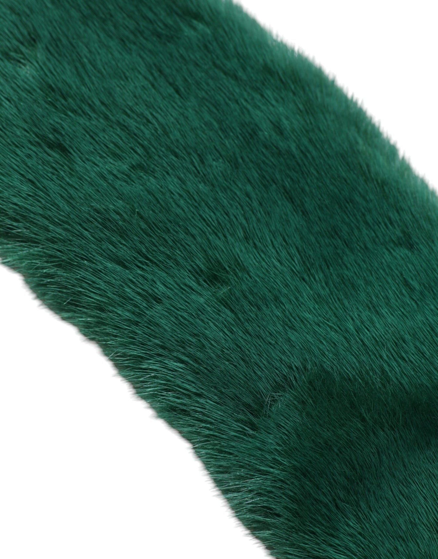 Dolce & Gabbana Green Mink Fur Collar Women Neck Wrap Scarf Curated Luxury Accessories by Orvyn