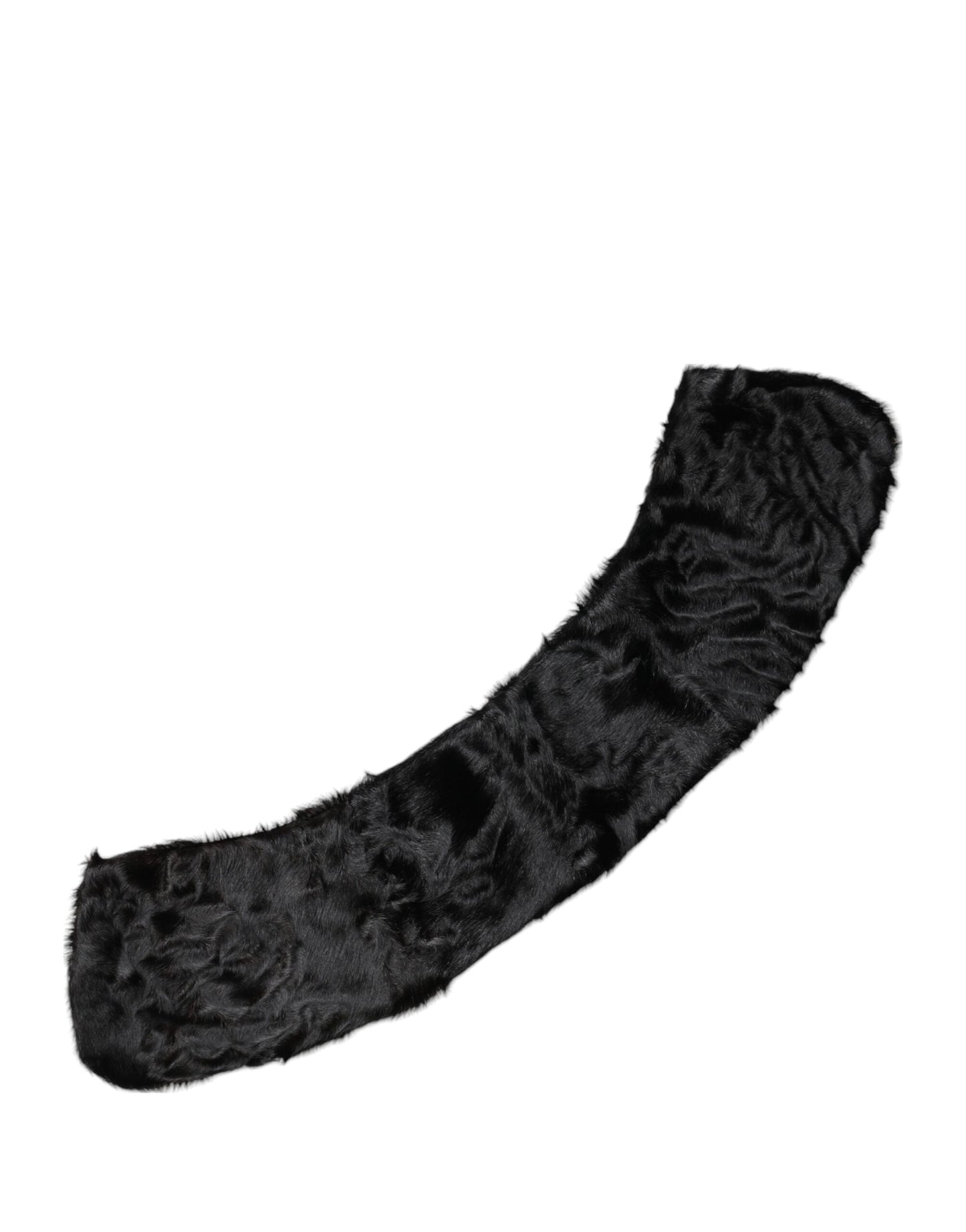Dolce & Gabbana Black Lamb Fur Collar Women Neck Wrap Scarf Curated Luxury Accessories by Orvyn