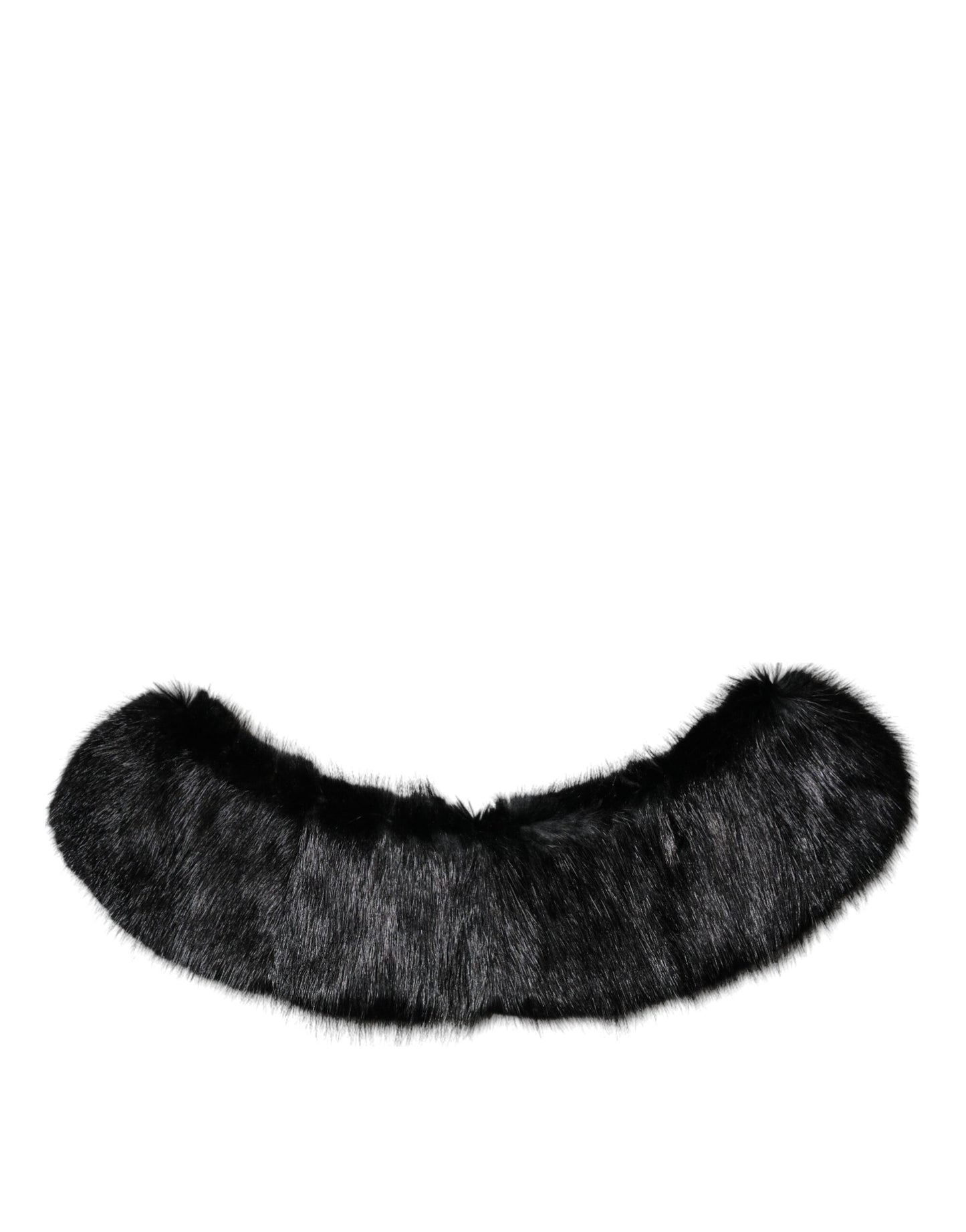Dolce & Gabbana Black Fur Shawl Neck Wrap Cover Collar Scarf Curated Luxury Accessories by Orvyn