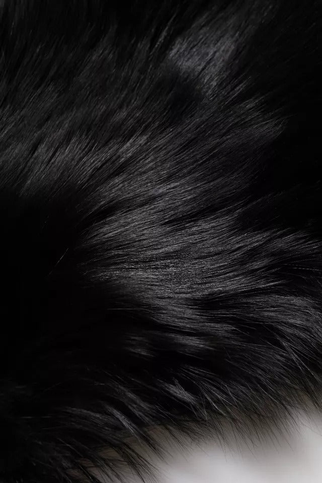 Dolce & Gabbana Black Fox Fur Neck Wrap Warmer Winter Scarf Curated Luxury Accessories by Orvyn