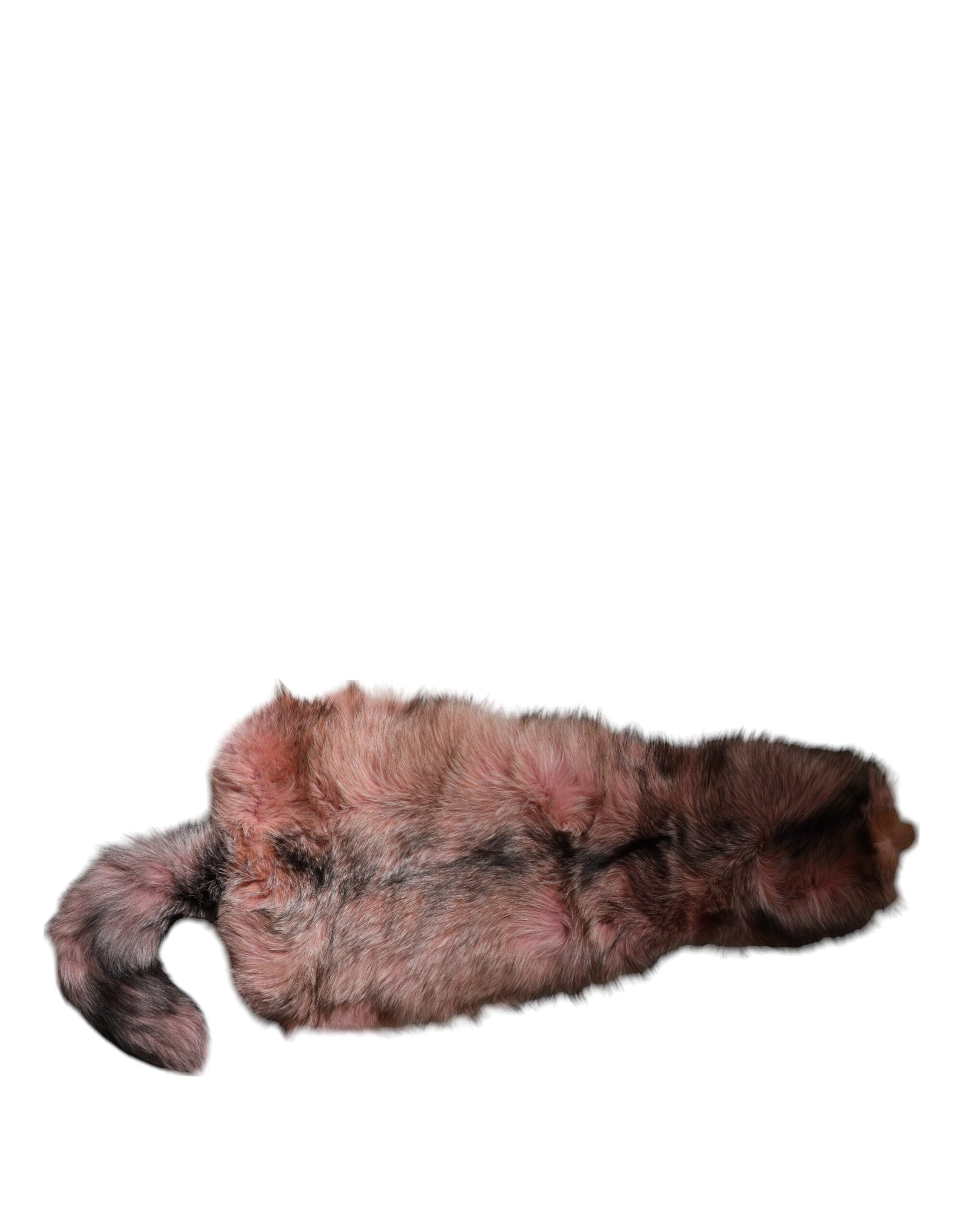 Dolce & Gabbana Pink Frost Fox Fur Neck Warmer Winter Scarf Curated Luxury Accessories by Orvyn