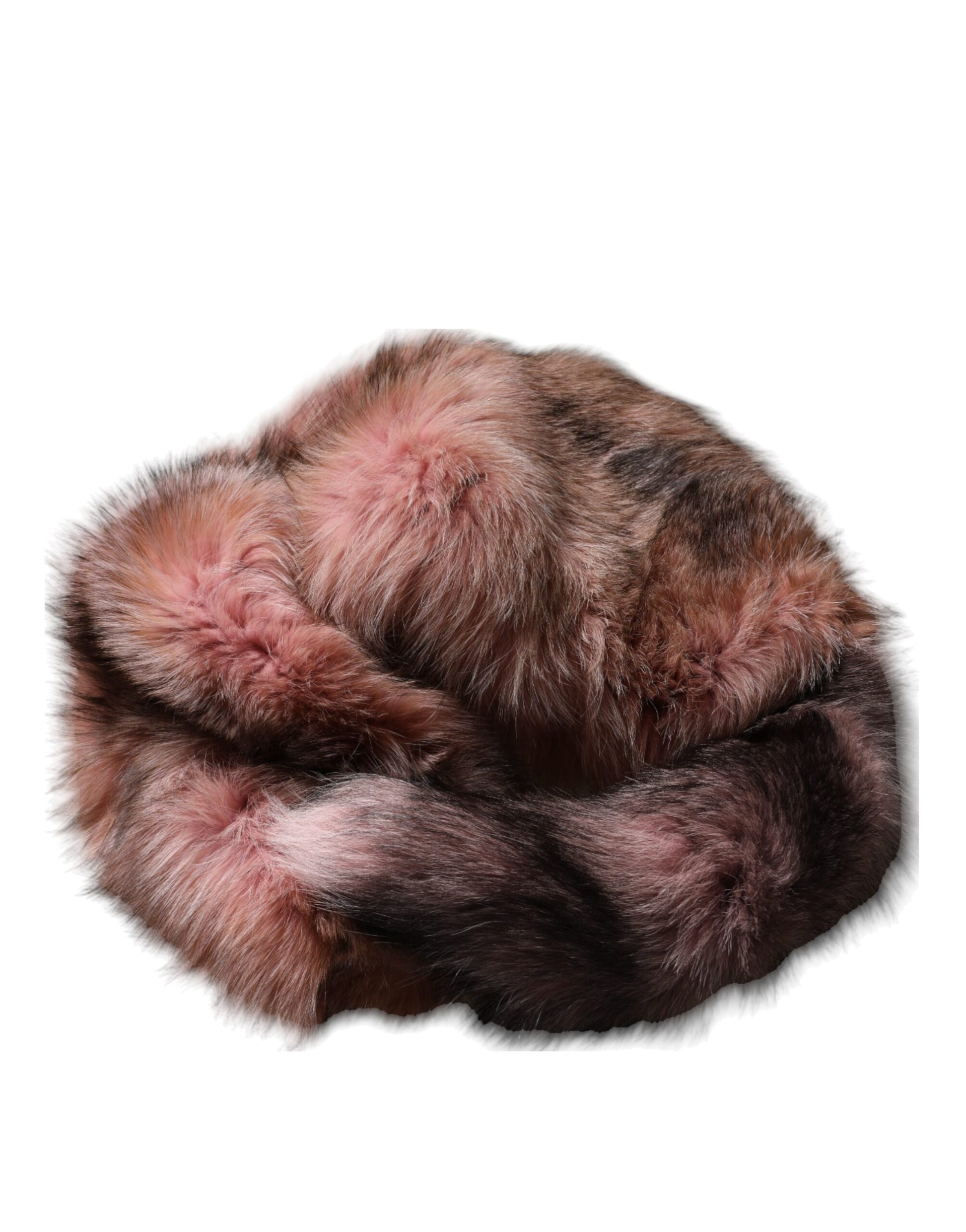 Dolce & Gabbana Pink Frost Fox Fur Neck Warmer Winter Scarf Curated Luxury Accessories by Orvyn