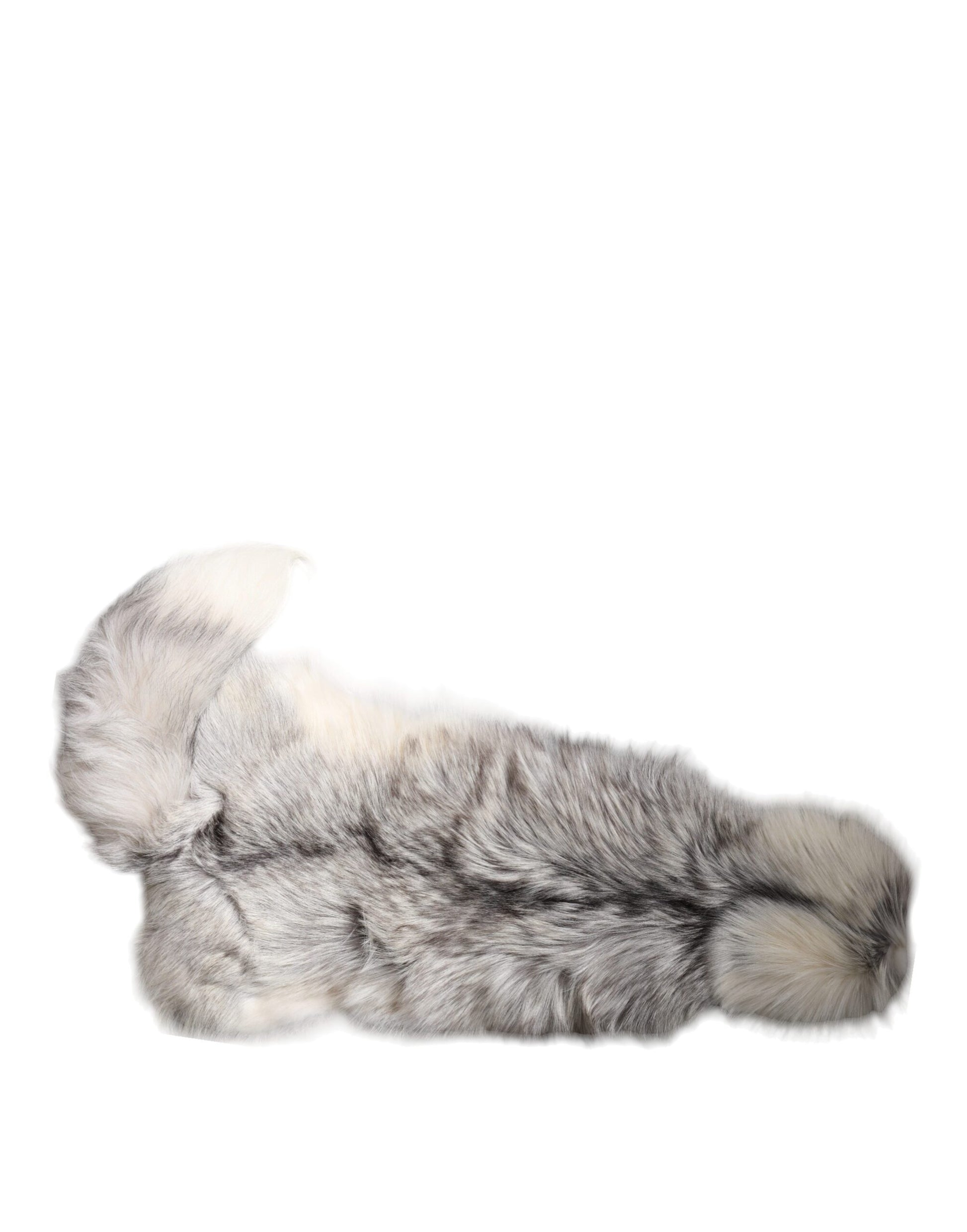 Dolce & Gabbana White Fox Fur Neck Wrap Warmer Winter Scarf Curated Luxury Accessories by Orvyn