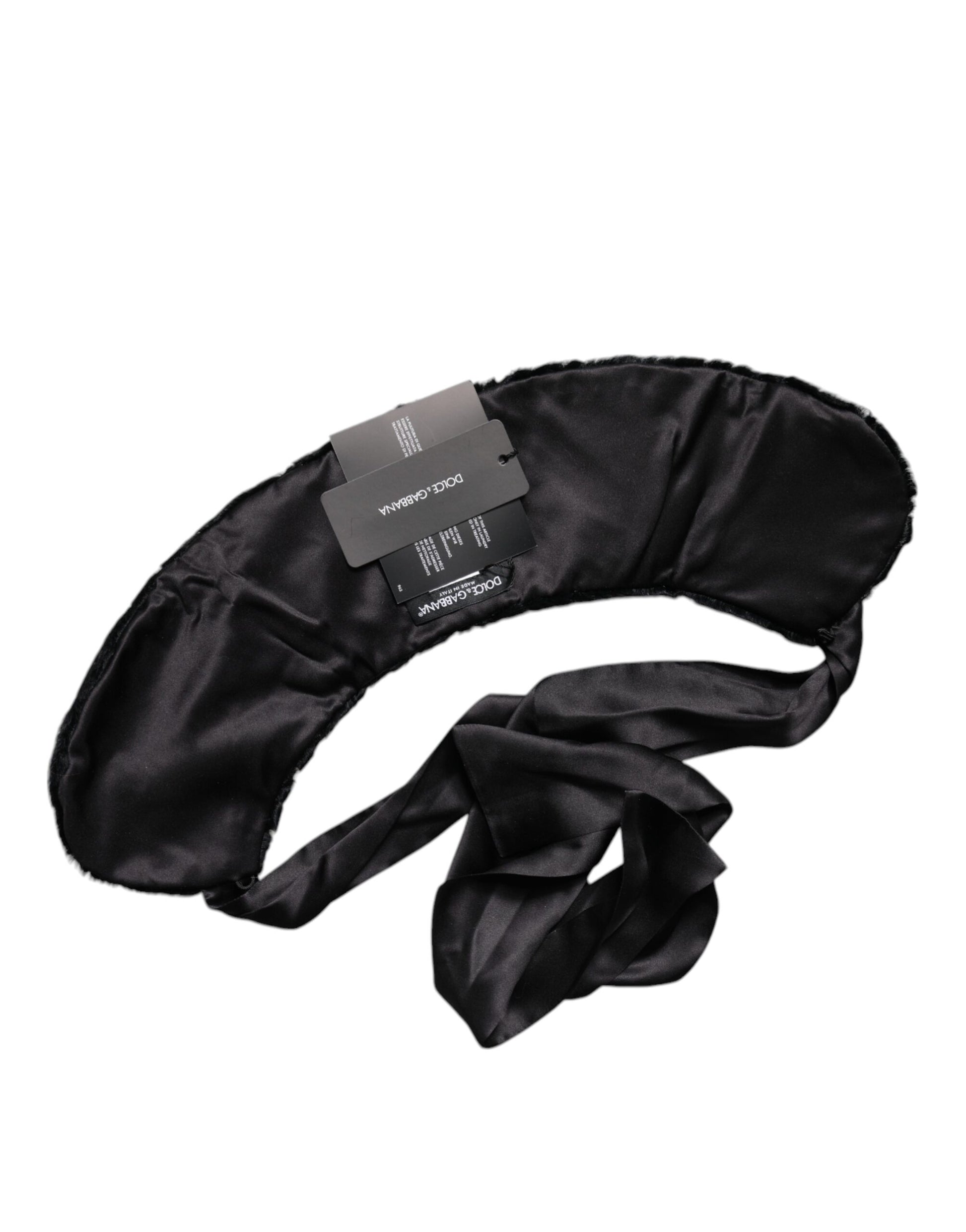 Dolce & Gabbana Black Lamb Fur Women Neck Warmer Winter Scarf Curated Luxury Accessories by Orvyn