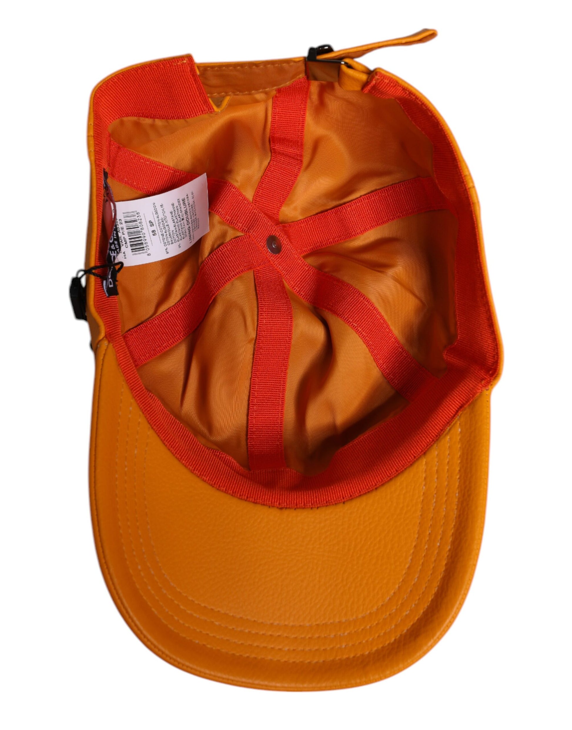 Dolce & Gabbana Orange Cotton 6 Panels Baseball Cap Curated Luxury Accessories by Orvyn