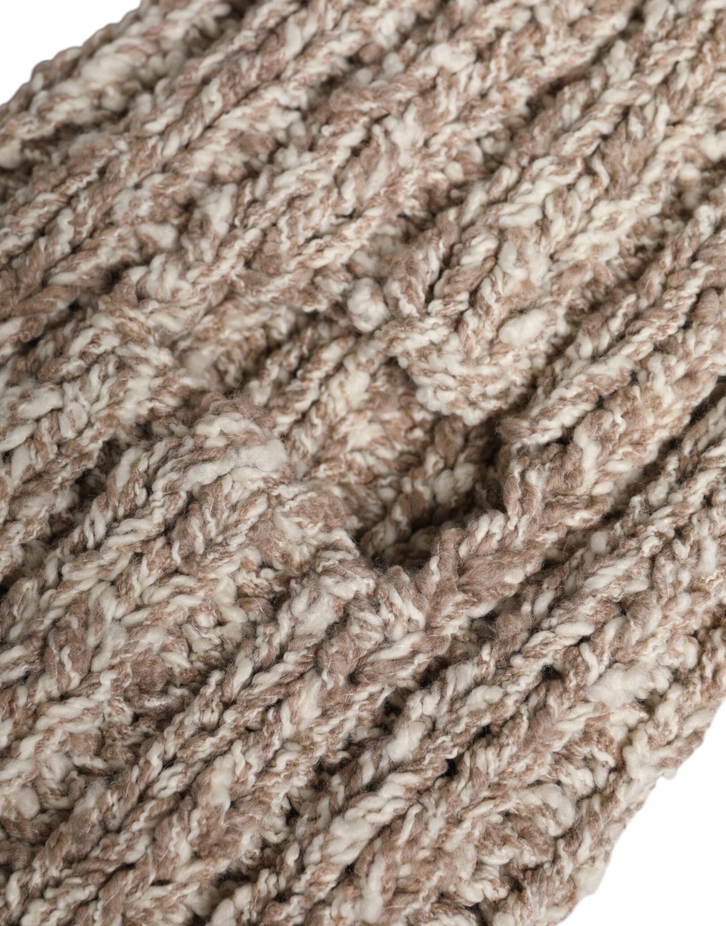Dolce & Gabbana Beige Wool Knitted Ski Mask Balaclava Hat Curated Luxury Accessories by Orvyn