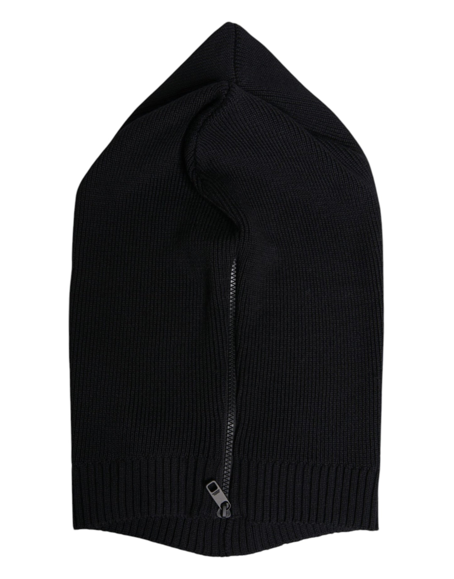Dolce & Gabbana Black Wool Whole Head Wrap Balaclava Hat Curated Luxury Accessories by Orvyn