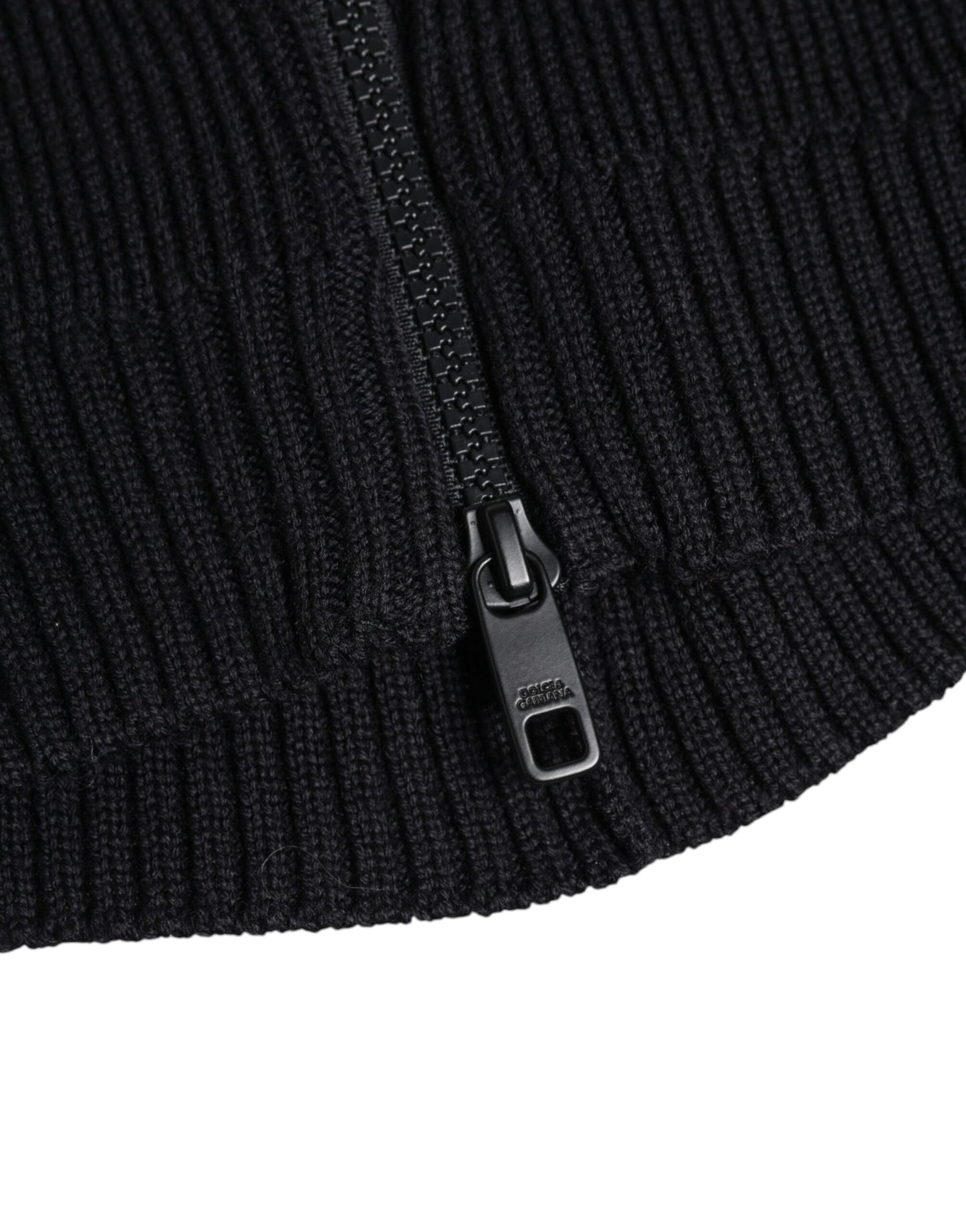 Dolce & Gabbana Black Wool Whole Head Wrap Balaclava Hat Curated Luxury Accessories by Orvyn