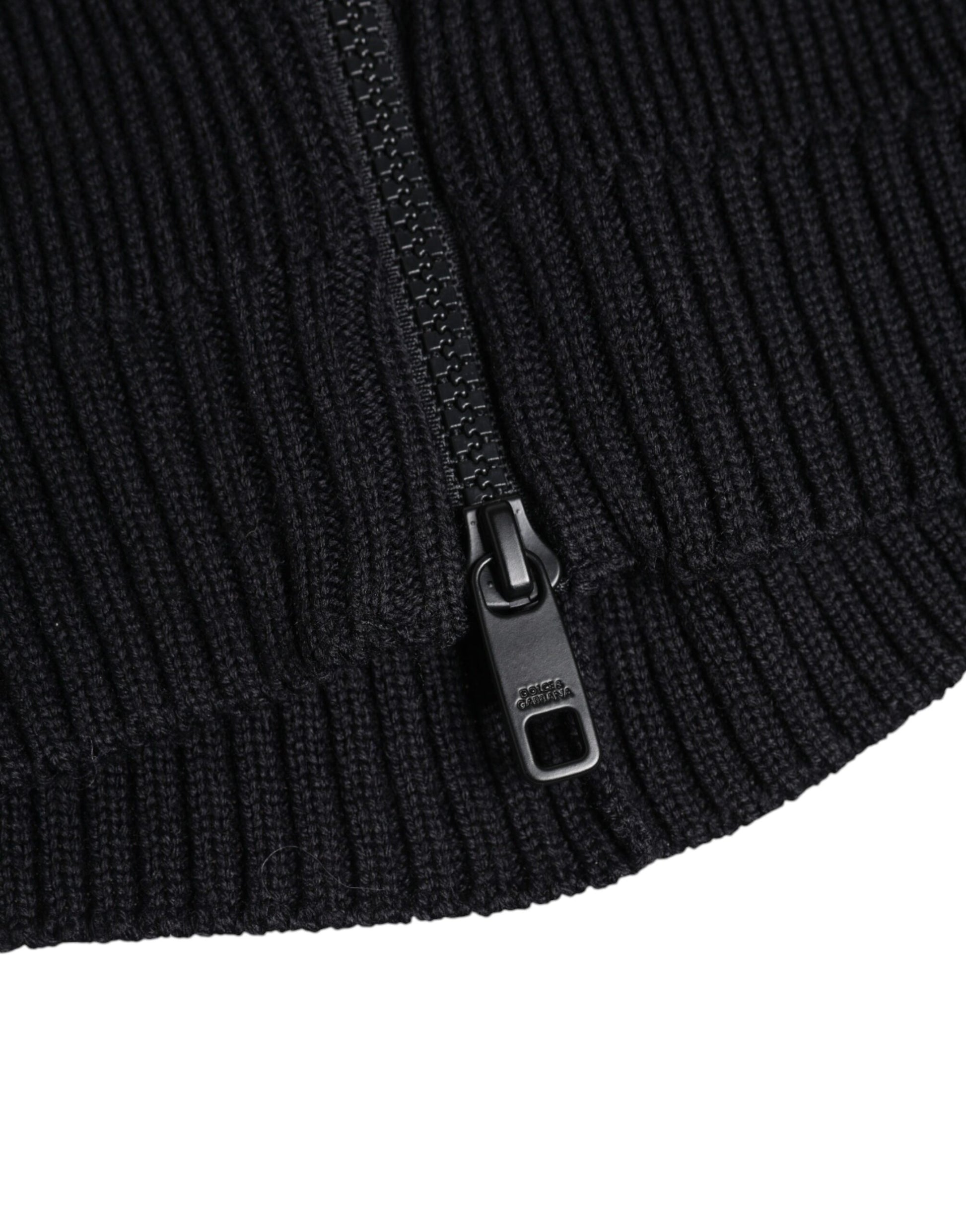 Dolce & Gabbana Black Wool Whole Head Wrap Balaclava Hat Curated Luxury Accessories by Orvyn