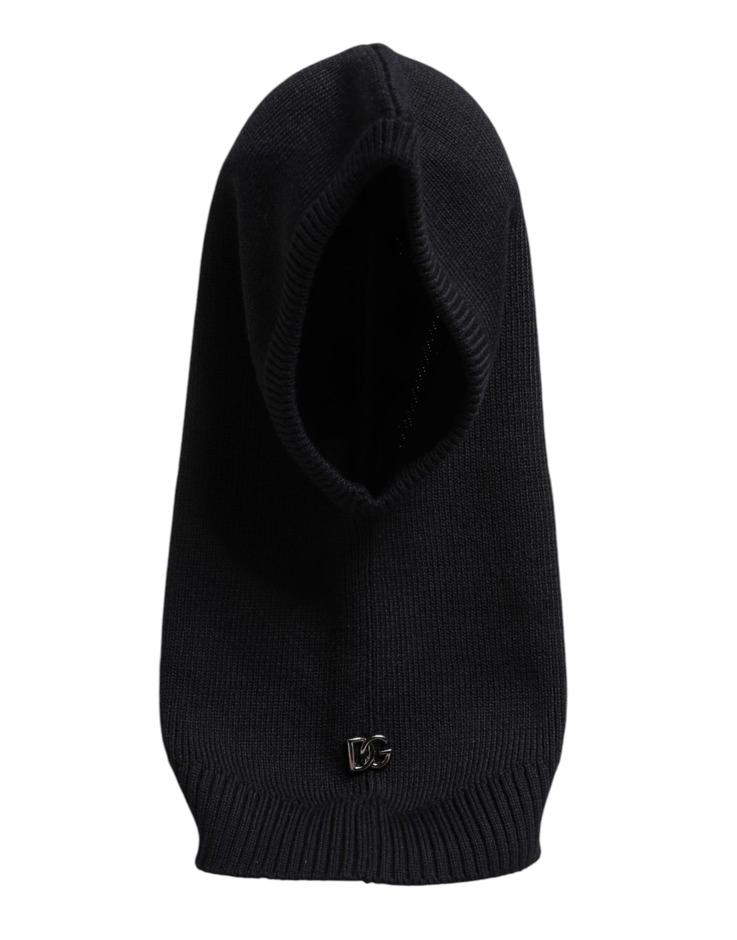 Dolce & Gabbana Black Wool Whole Head Wrap Balaclava Hat Curated Luxury Accessories by Orvyn