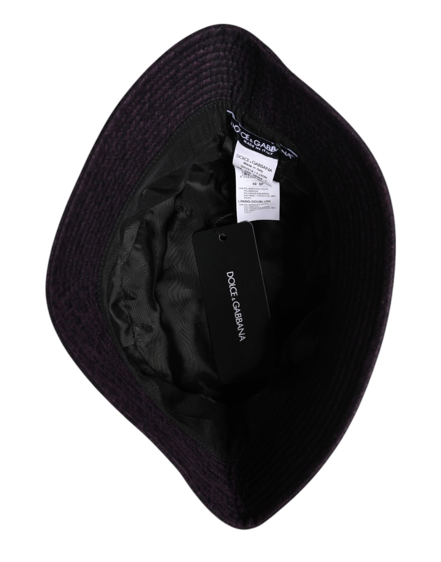 Dolce & Gabbana Black Wide Brim Nylon Bucket Hat Curated Luxury Accessories by Orvyn