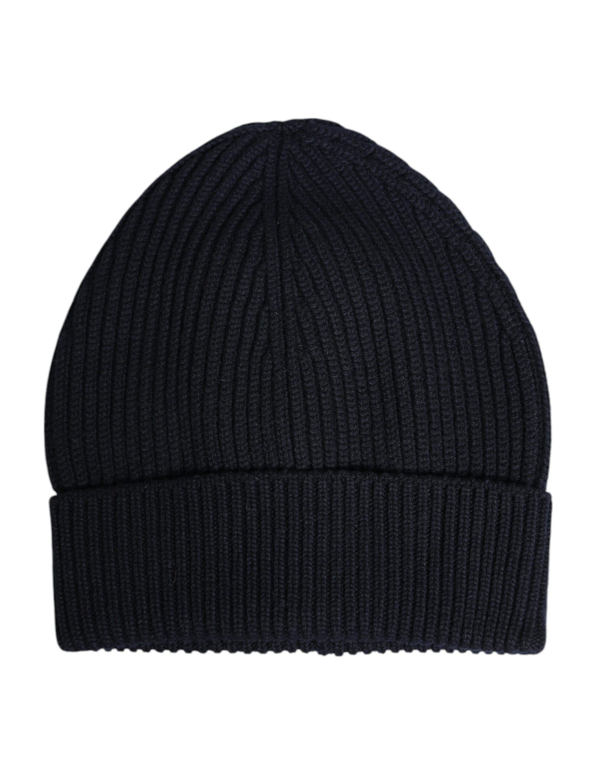 Dolce & Gabbana Blue Cashmere Knitted Winter Beanie Hat Curated Luxury Accessories by Orvyn