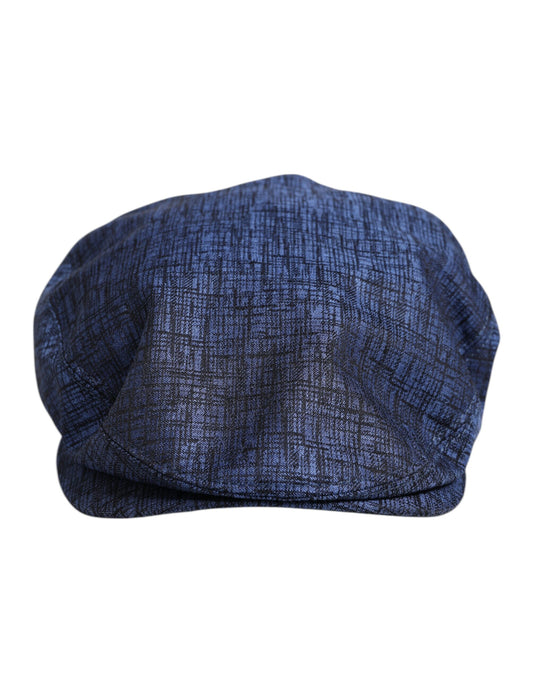 Dolce & Gabbana Blue Cotton Stretch Newsboy Hat Curated Luxury Accessories by Orvyn