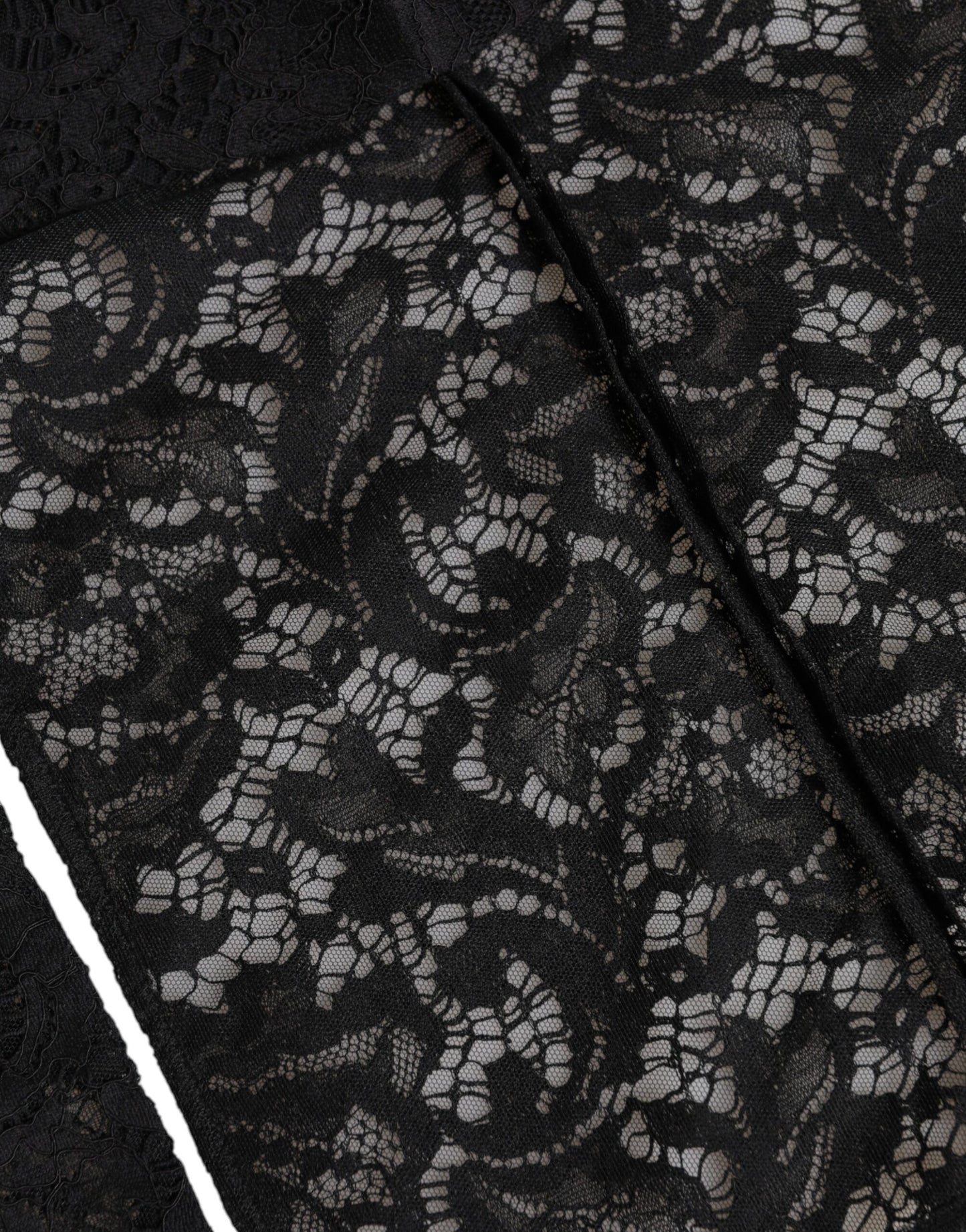 Dolce & Gabbana Black Floral Lace Whole Head Wrap Hat Curated Luxury Accessories by Orvyn