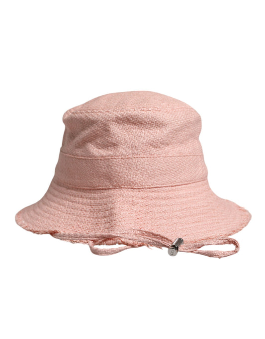 Dolce & Gabbana Pink Cotton Wide Brim Bucket Hat Curated Luxury Accessories by Orvyn