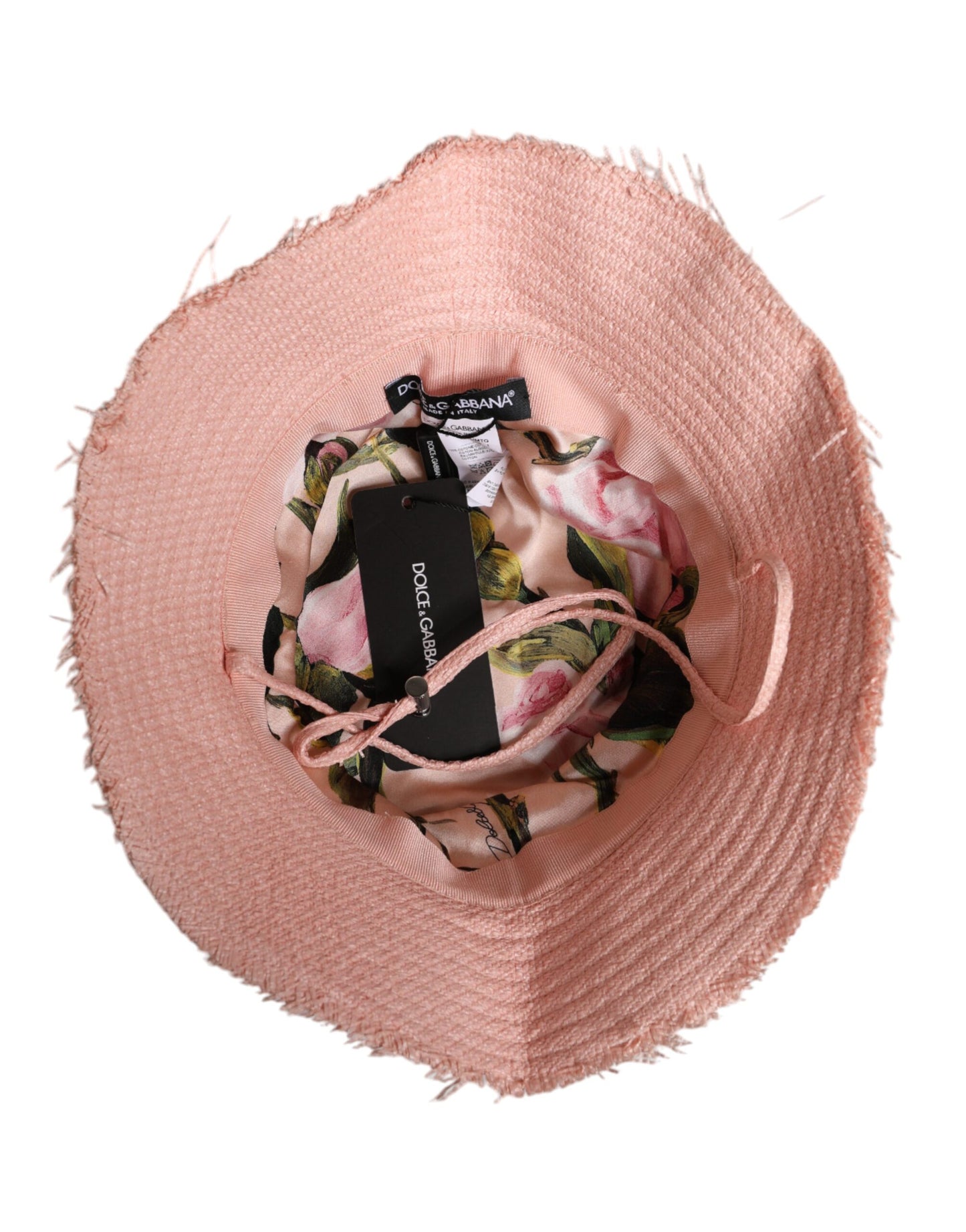 Dolce & Gabbana Pink Cotton Wide Brim Bucket Hat Curated Luxury Accessories by Orvyn
