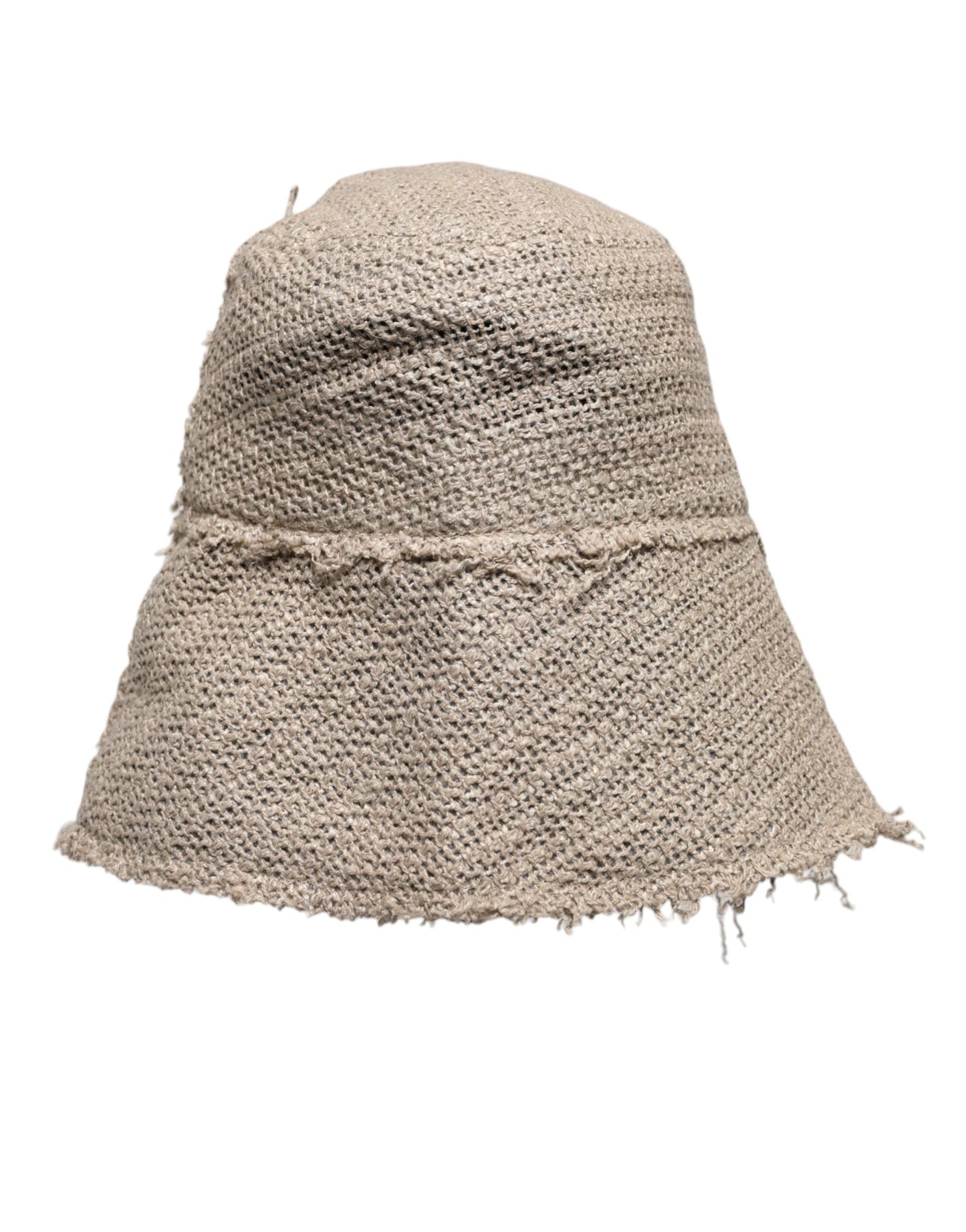 Dolce & Gabbana Beige Linen Wide Brim Bucket Hat Curated Luxury Accessories by Orvyn