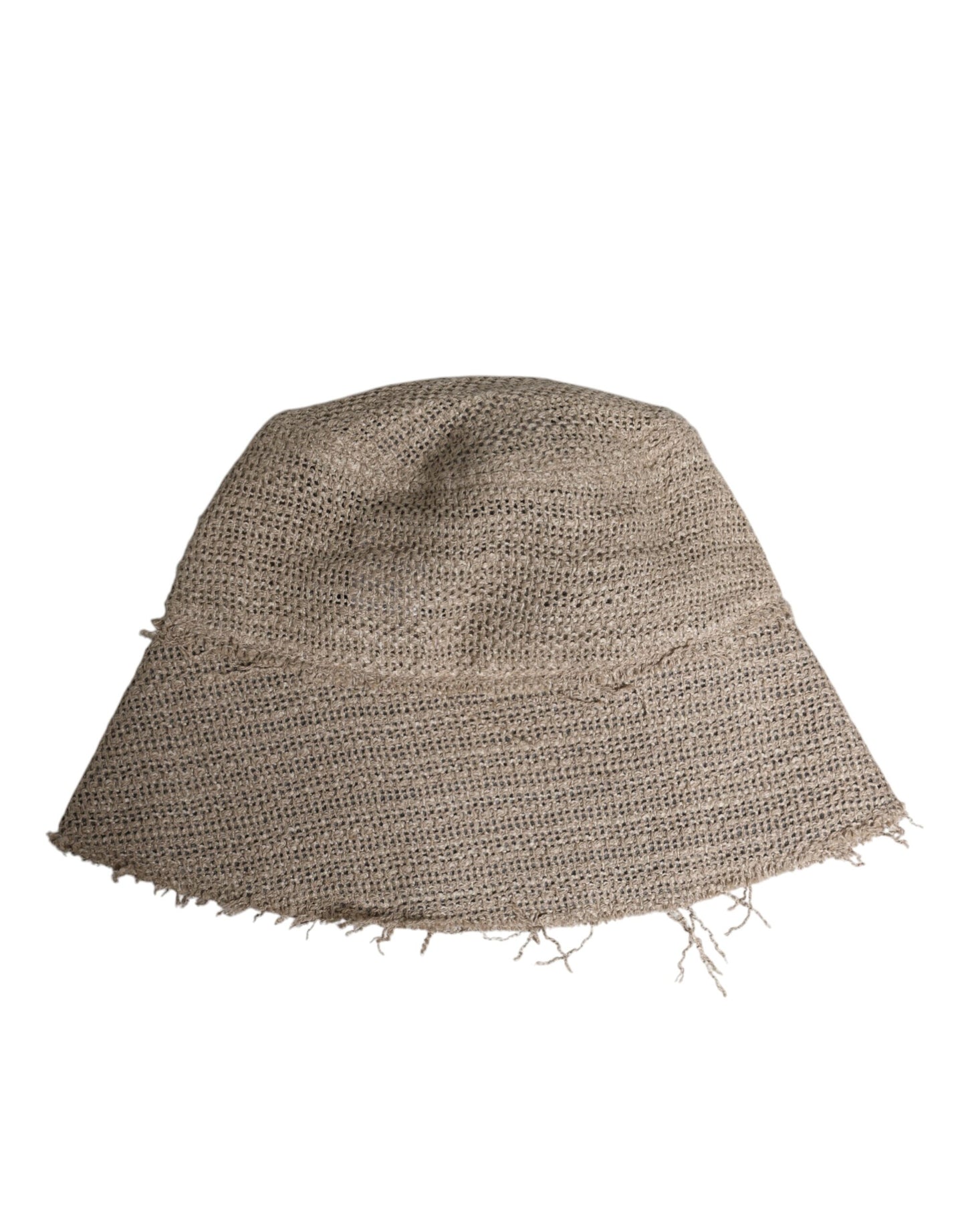 Dolce & Gabbana Beige Linen Wide Brim Bucket Hat Curated Luxury Accessories by Orvyn