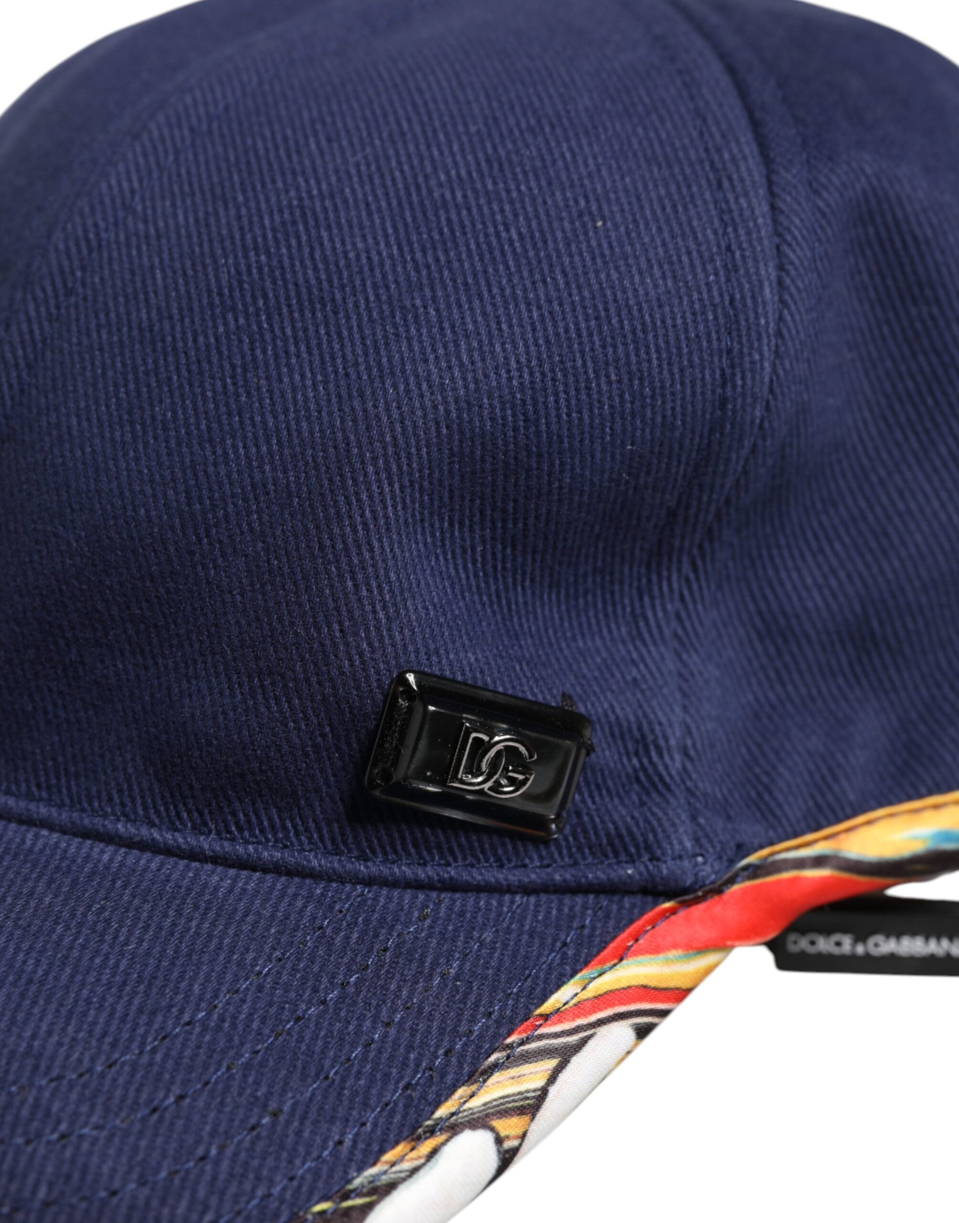 Dolce & Gabbana Blue Cotton 6 Panels Baseball Cap Curated Luxury Accessories by Orvyn