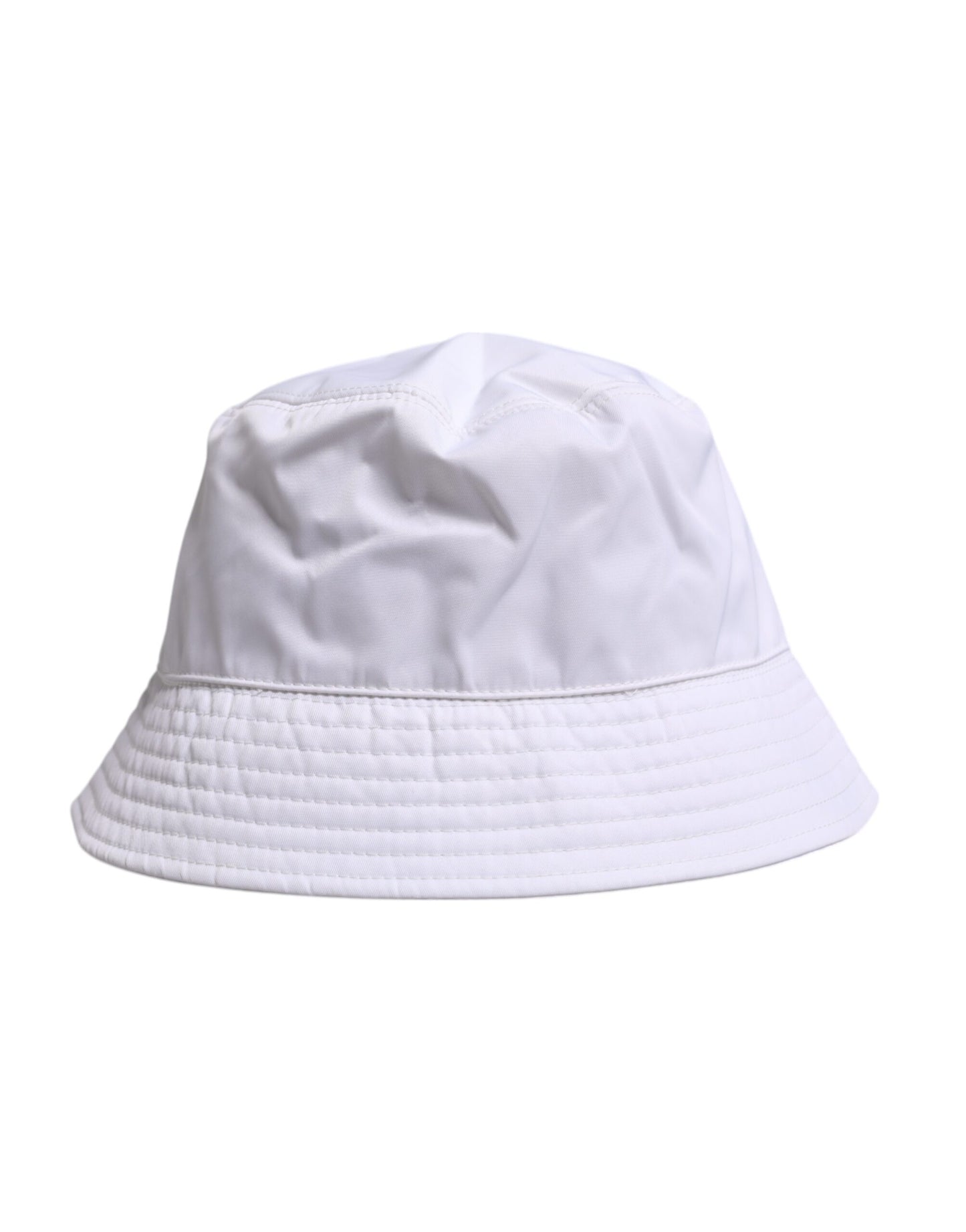 Dolce & Gabbana White Cotton Wide Brim Bucket Hat Curated Luxury Accessories by Orvyn