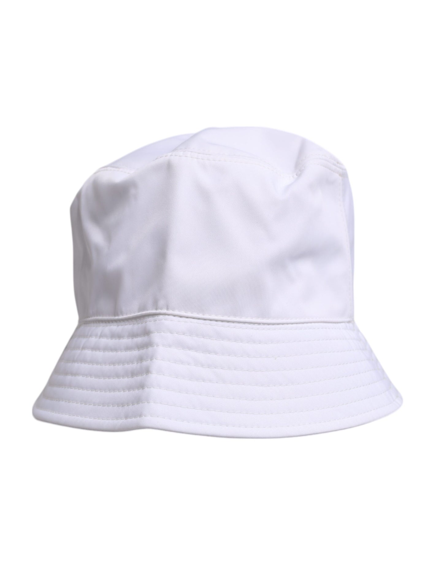 Dolce & Gabbana White Cotton Wide Brim Bucket Hat Curated Luxury Accessories by Orvyn