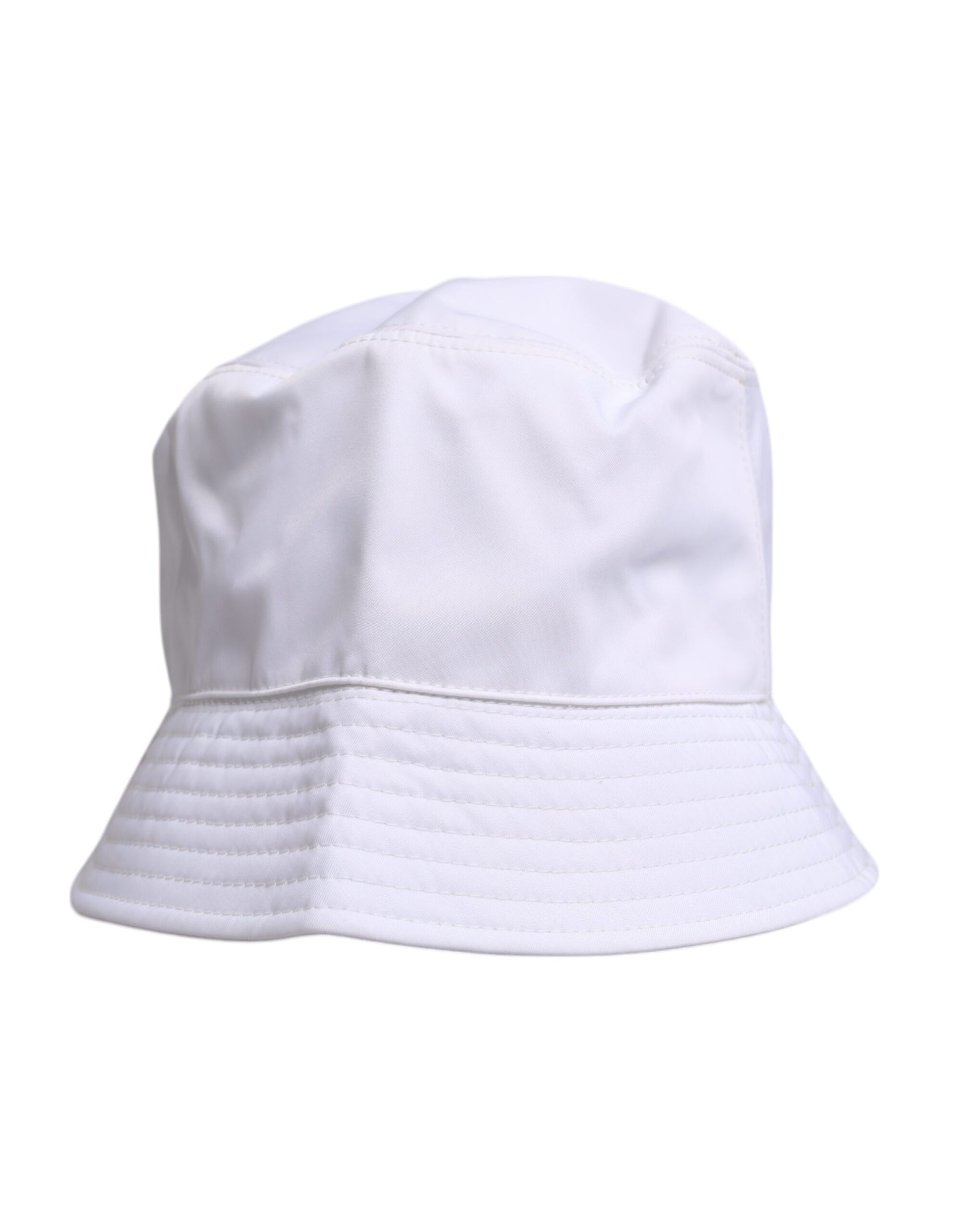 Dolce & Gabbana White Cotton Wide Brim Bucket Hat Curated Luxury Accessories by Orvyn