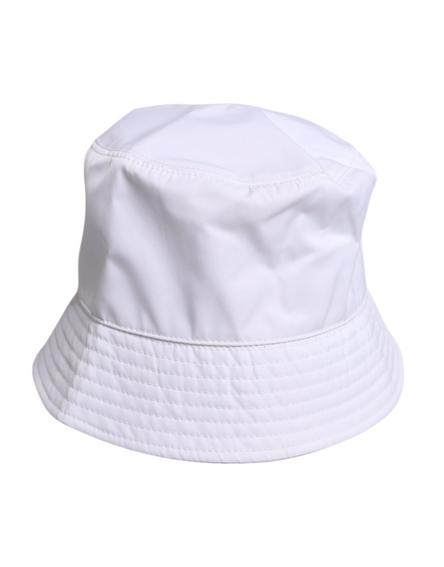 Dolce & Gabbana White Cotton Wide Brim Bucket Hat Curated Luxury Accessories by Orvyn