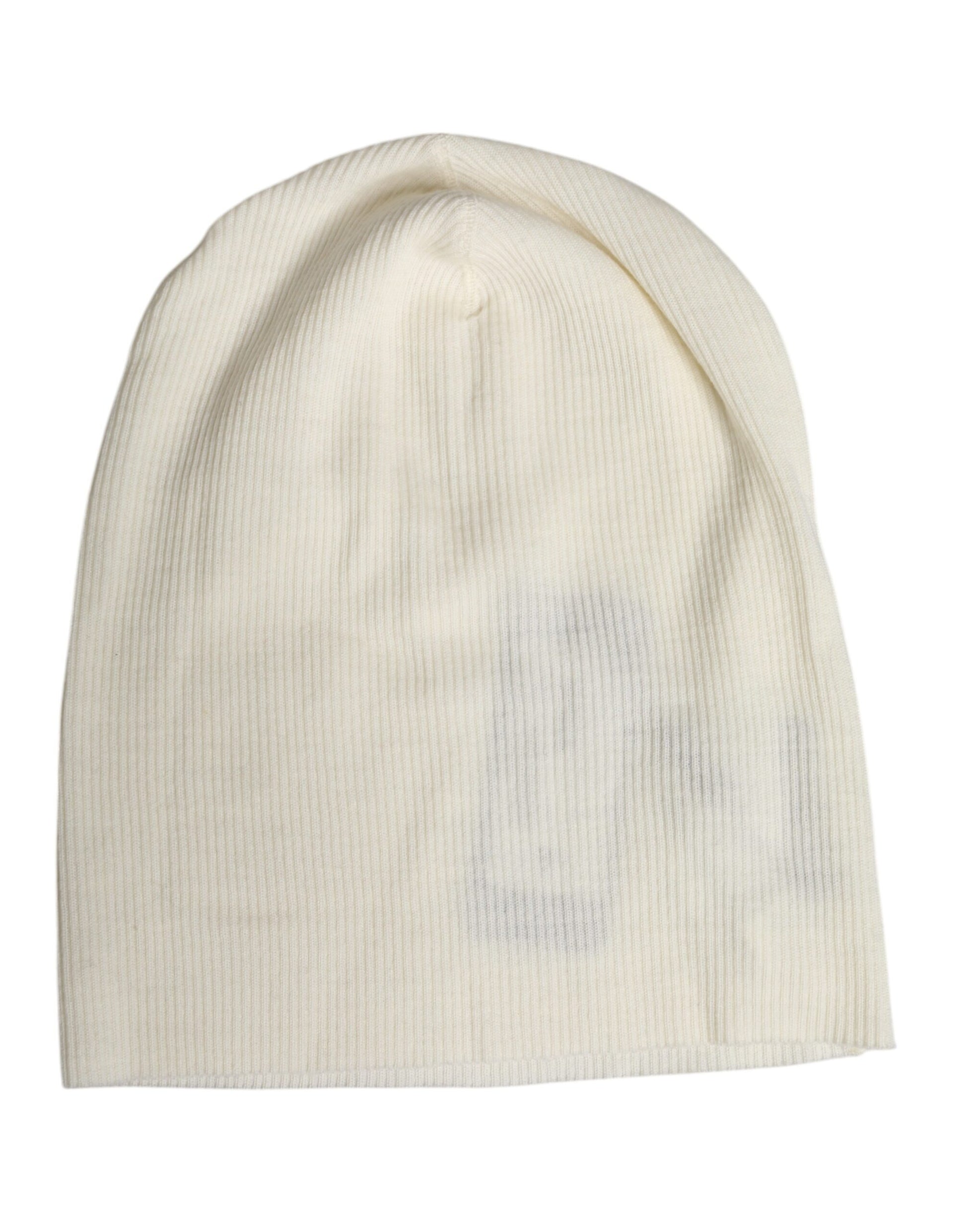 Dolce & Gabbana Beige Wool Blend Knitted Beanie Cap Curated Luxury Accessories by Orvyn