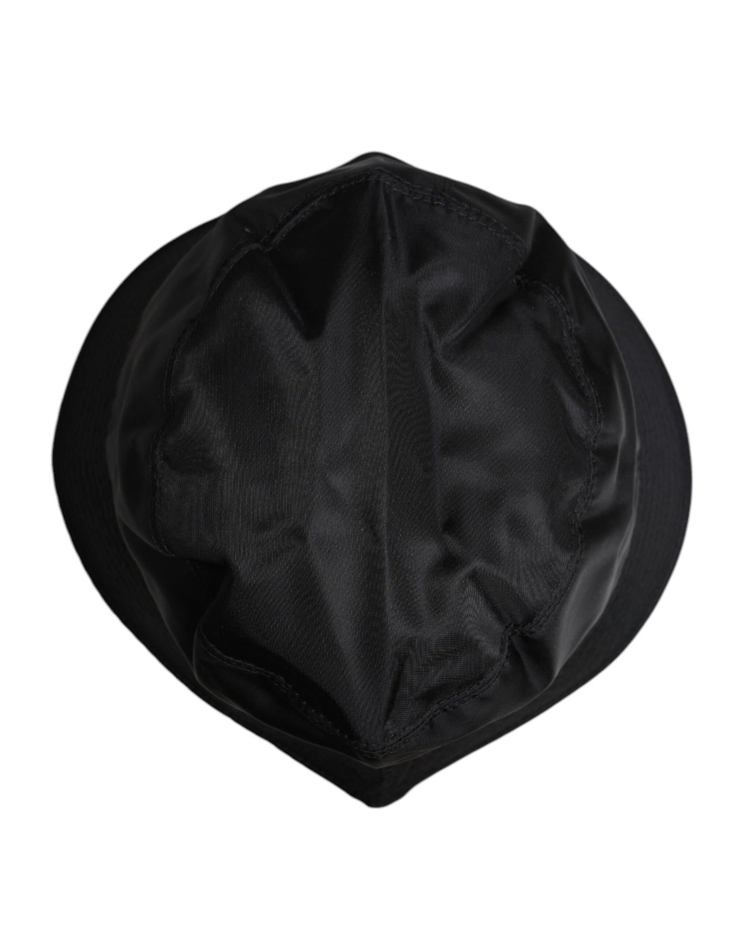 Dolce & Gabbana Black Cotton Wide Brim Bucket Hat schwarz