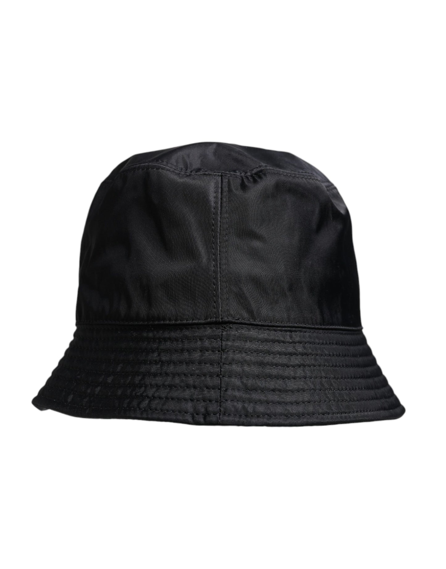 Dolce & Gabbana Black Cotton Wide Brim Bucket Hat schwarz