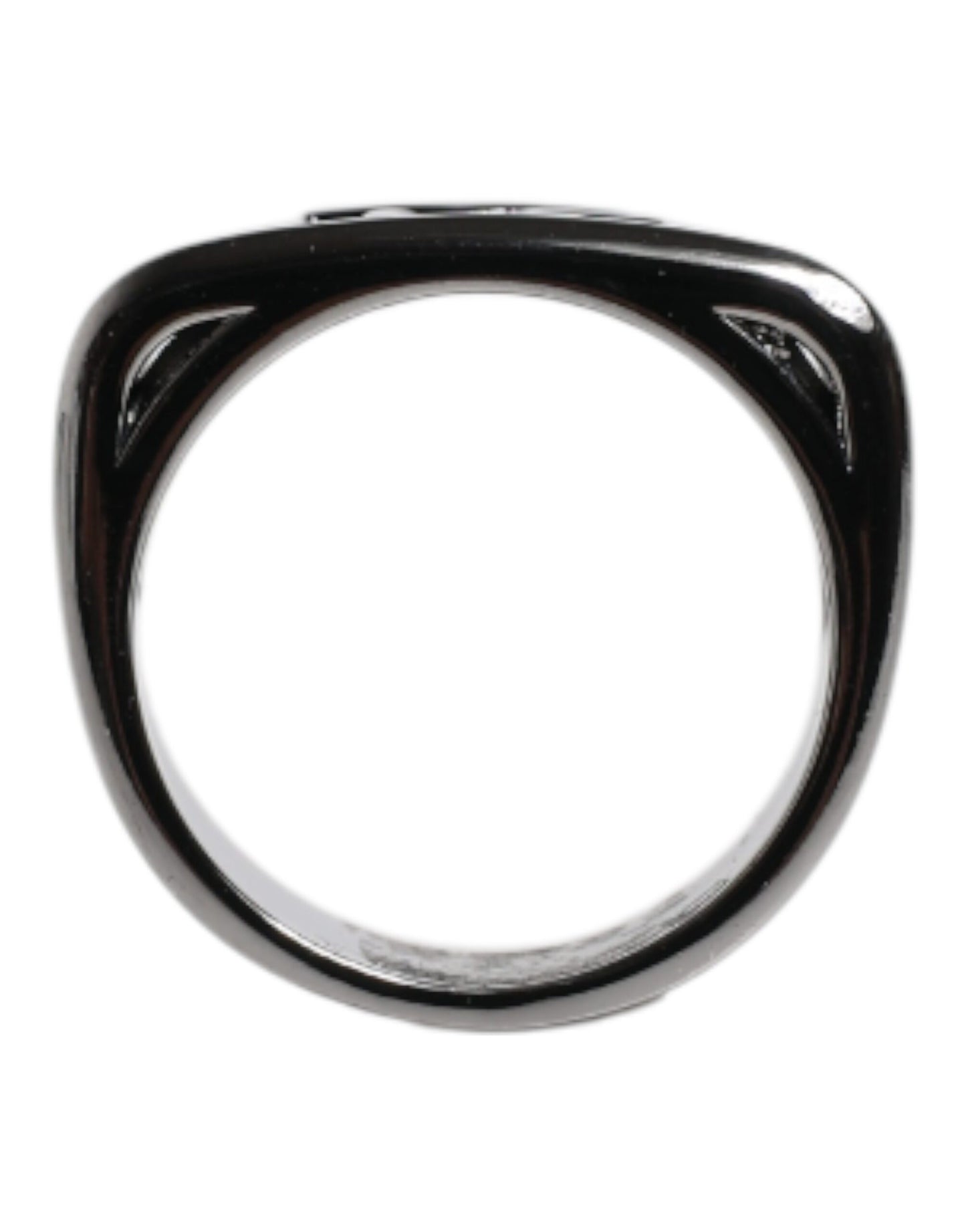 Dolce & Gabbana Silver Tone Brass Anello DG Logo Ring Curated Luxury Accessories by Orvyn