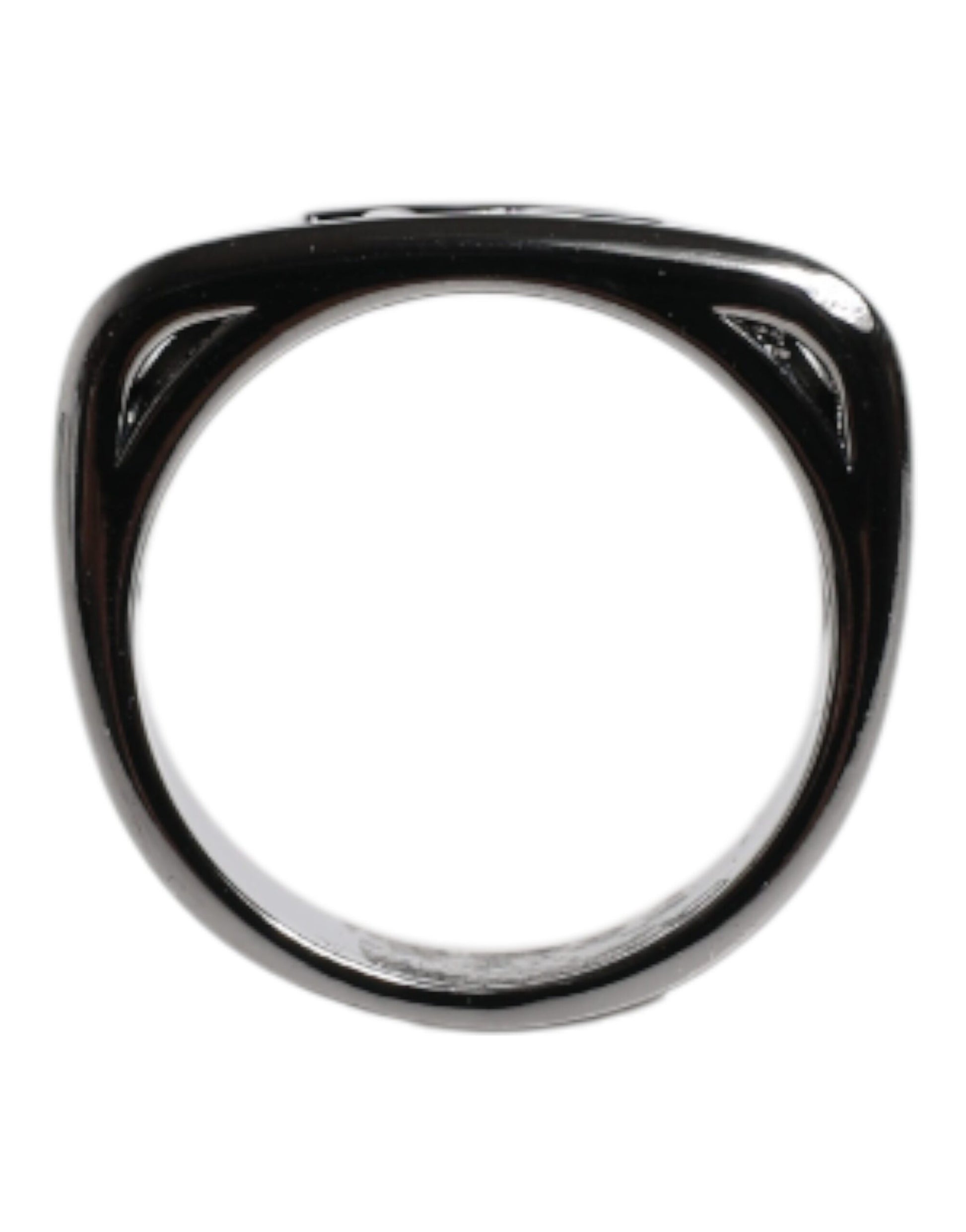 Dolce & Gabbana Silver Tone Brass Anello DG Logo Ring Curated Luxury Accessories by Orvyn