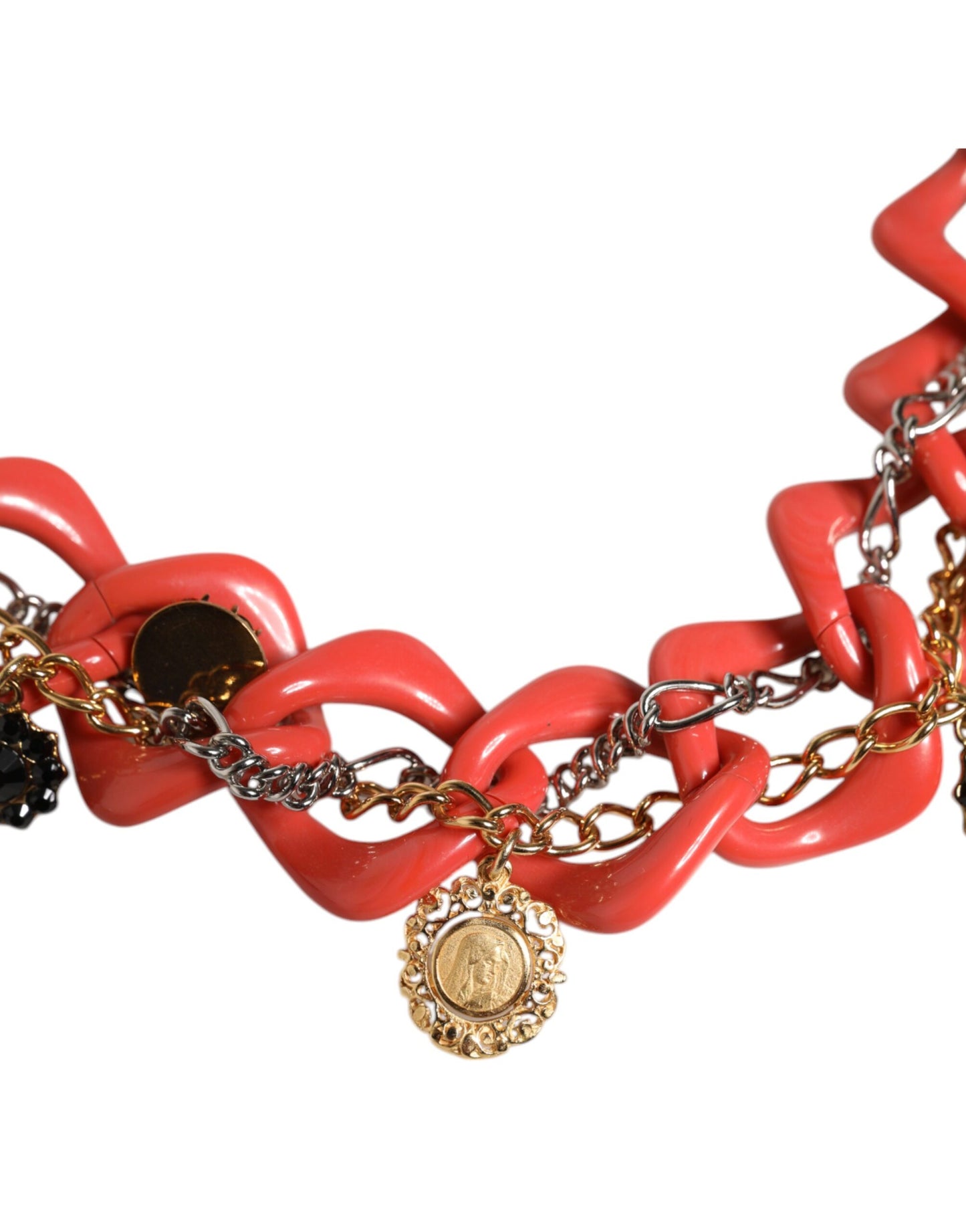 Dolce & Gabbana Multicolor Embellished Waist Chain Belt Curated Luxury Accessories by Orvyn