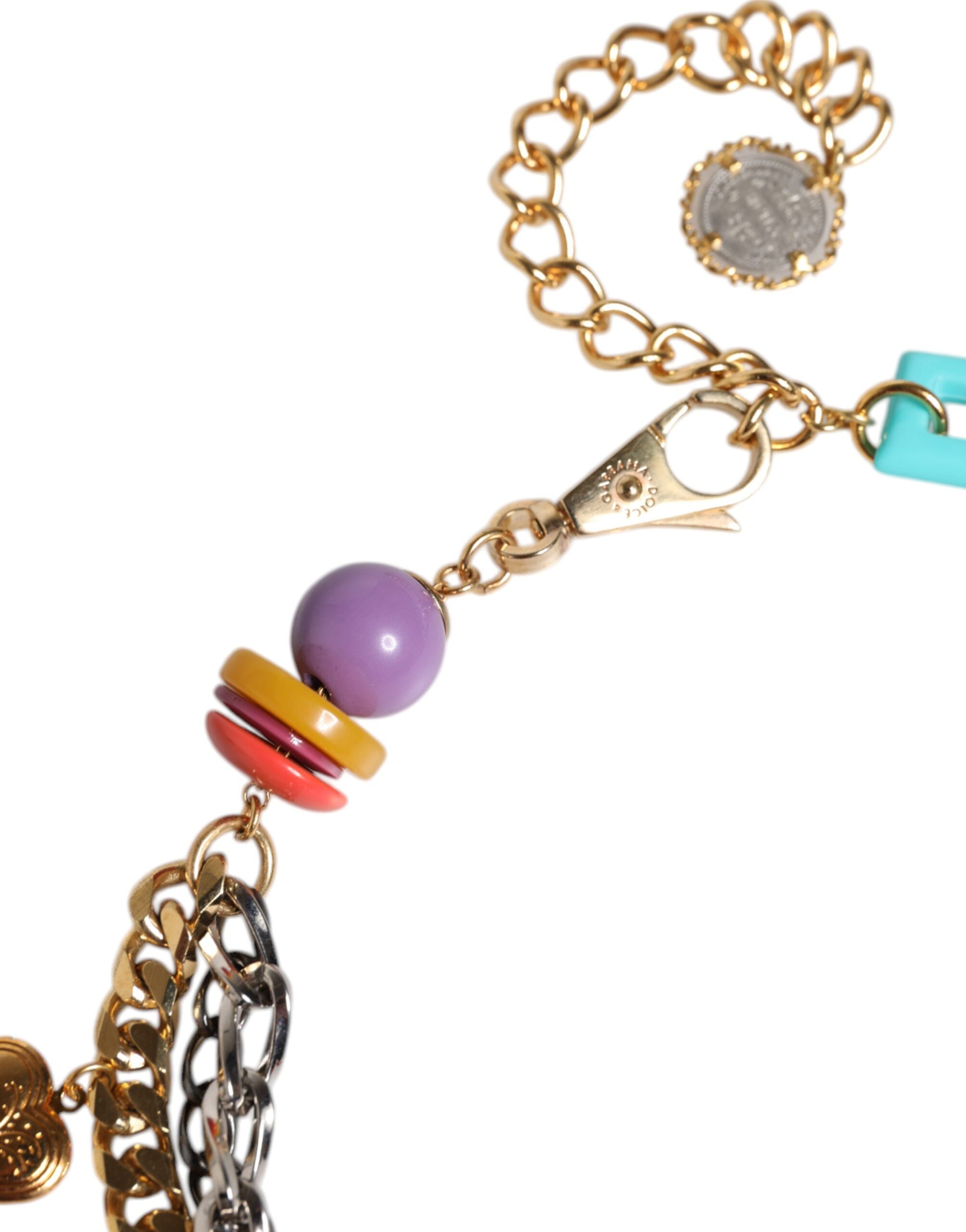 Dolce & Gabbana Multicolor Embellished Waist Chain Belt Curated Luxury Accessories by Orvyn