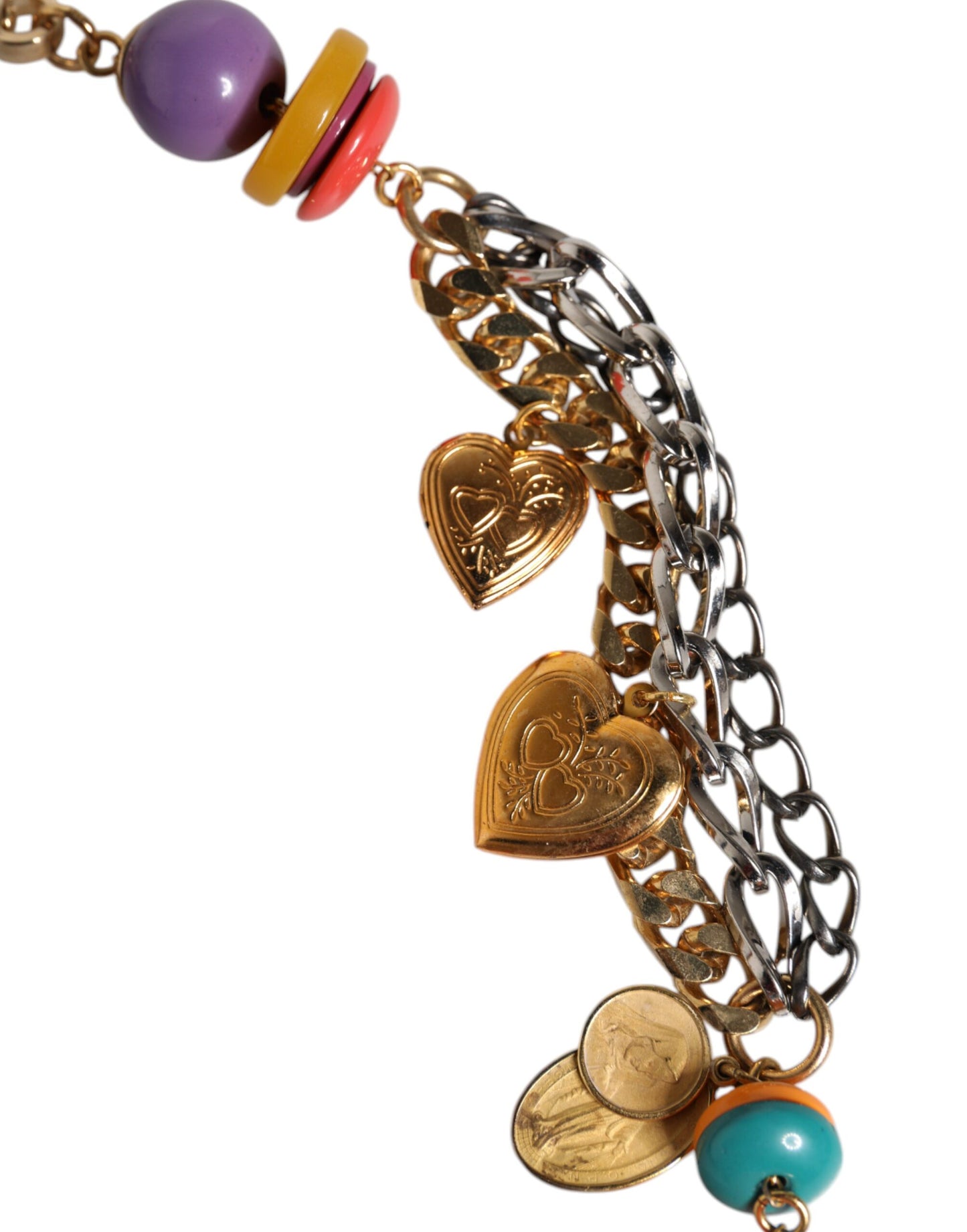 Dolce & Gabbana Multicolor Embellished Waist Chain Belt Curated Luxury Accessories by Orvyn
