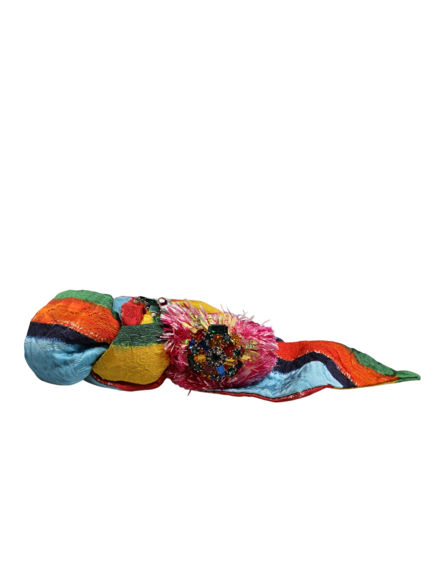 Dolce & Gabbana Multicolor Floral Crystal Embellished Diadem Headband Curated Luxury Accessories by Orvyn