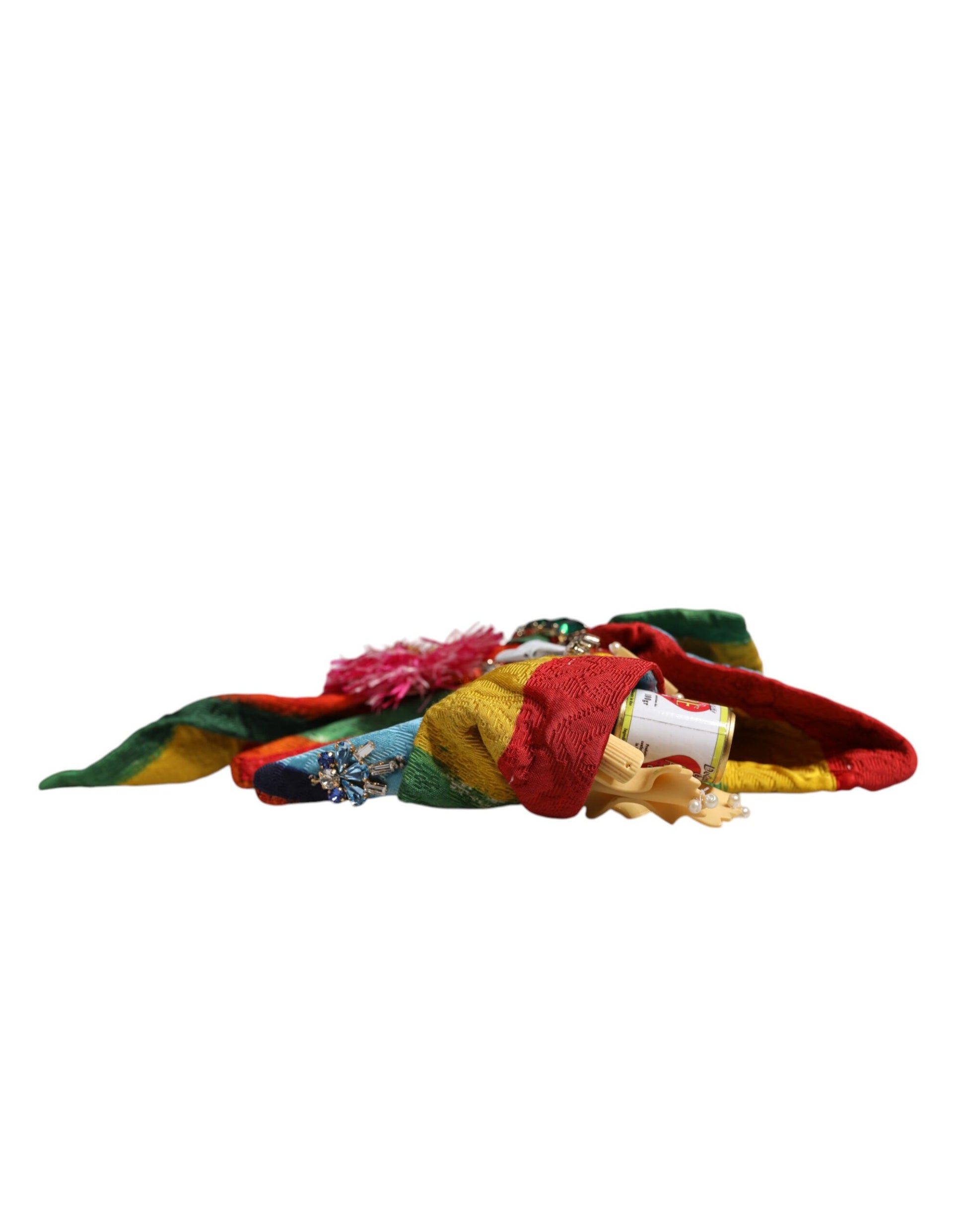 Dolce & Gabbana Multicolor Floral Crystal Embellished Diadem Headband Curated Luxury Accessories by Orvyn