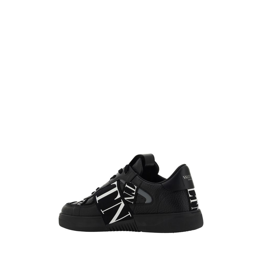 Valentino Garavani Black Leather VL7N Sneakers Curated Luxury Accessories by Orvyn