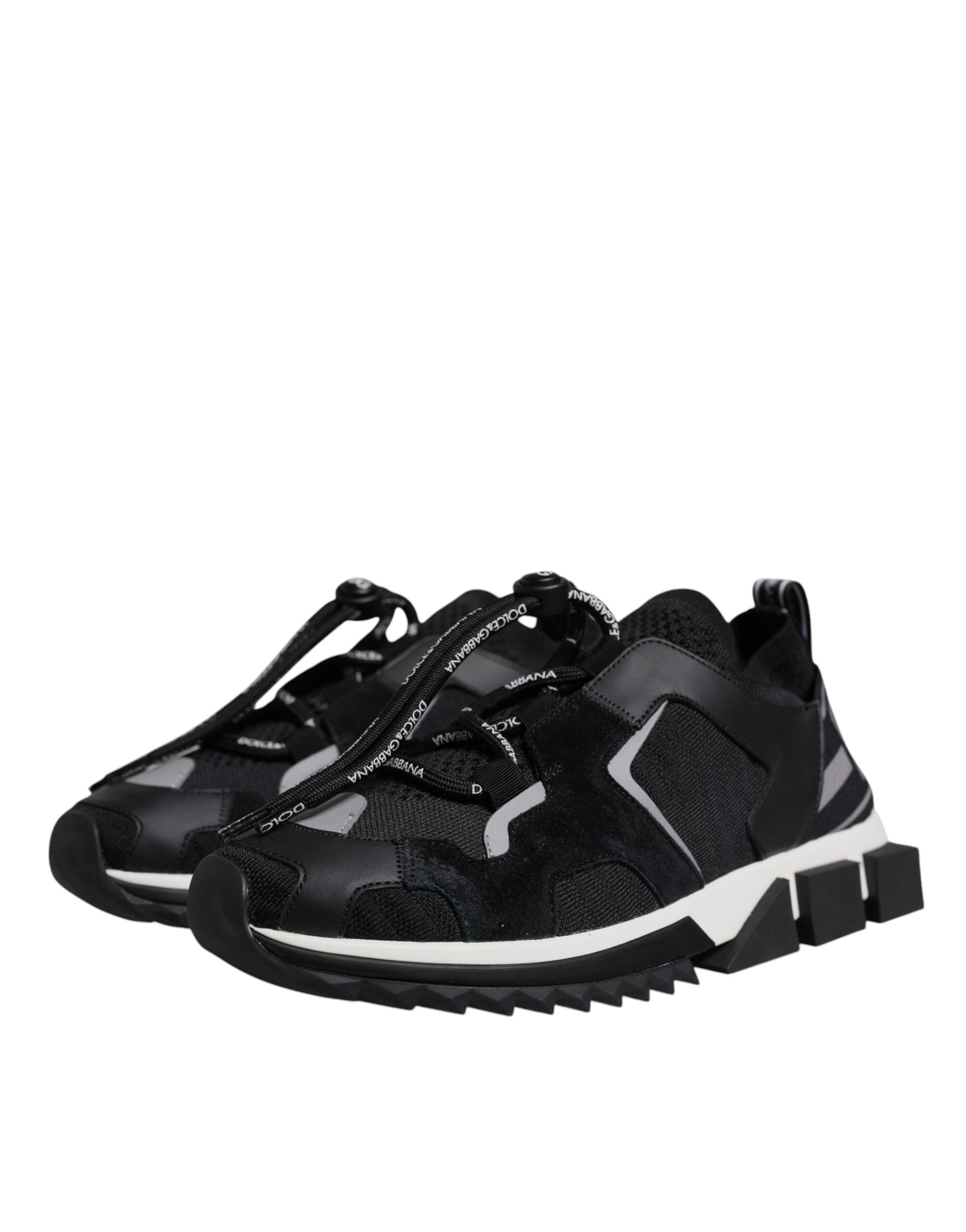 Dolce & Gabbana Black Mesh Sorrento Trekking Sneakers Shoes Curated Luxury Accessories by Orvyn