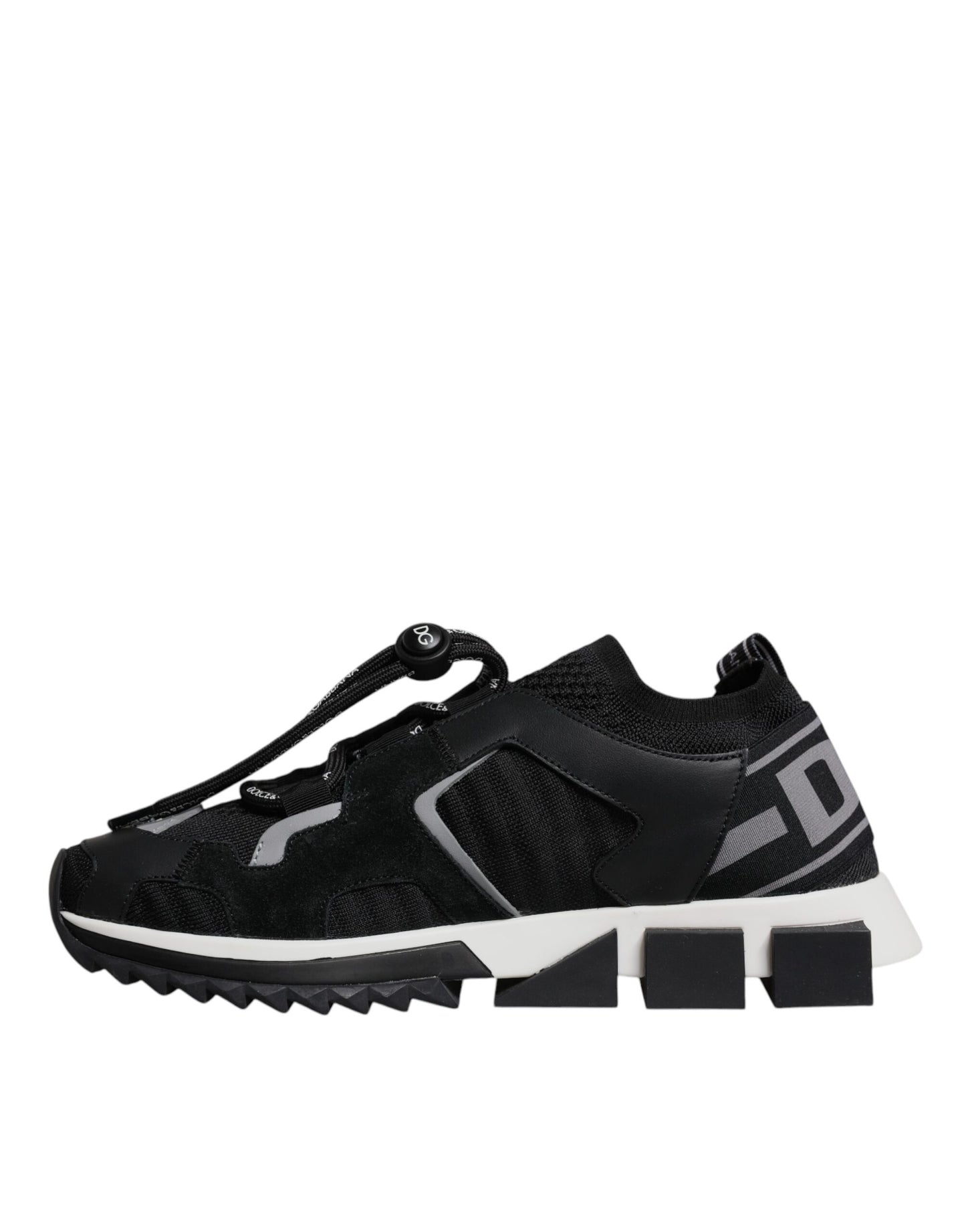 Dolce & Gabbana Black Mesh Sorrento Trekking Sneakers Shoes Curated Luxury Accessories by Orvyn
