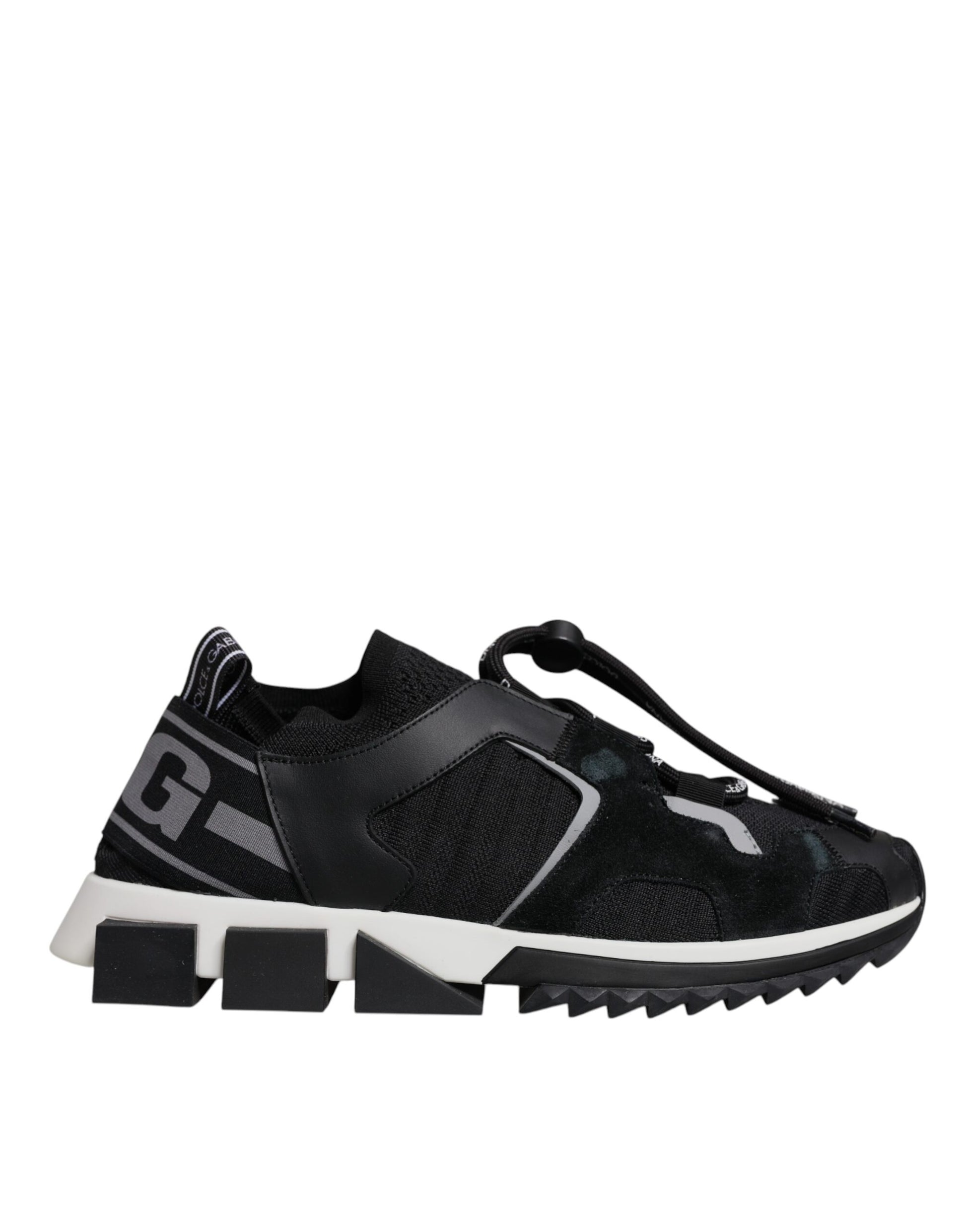 Dolce & Gabbana Black Mesh Sorrento Trekking Sneakers Shoes Curated Luxury Accessories by Orvyn