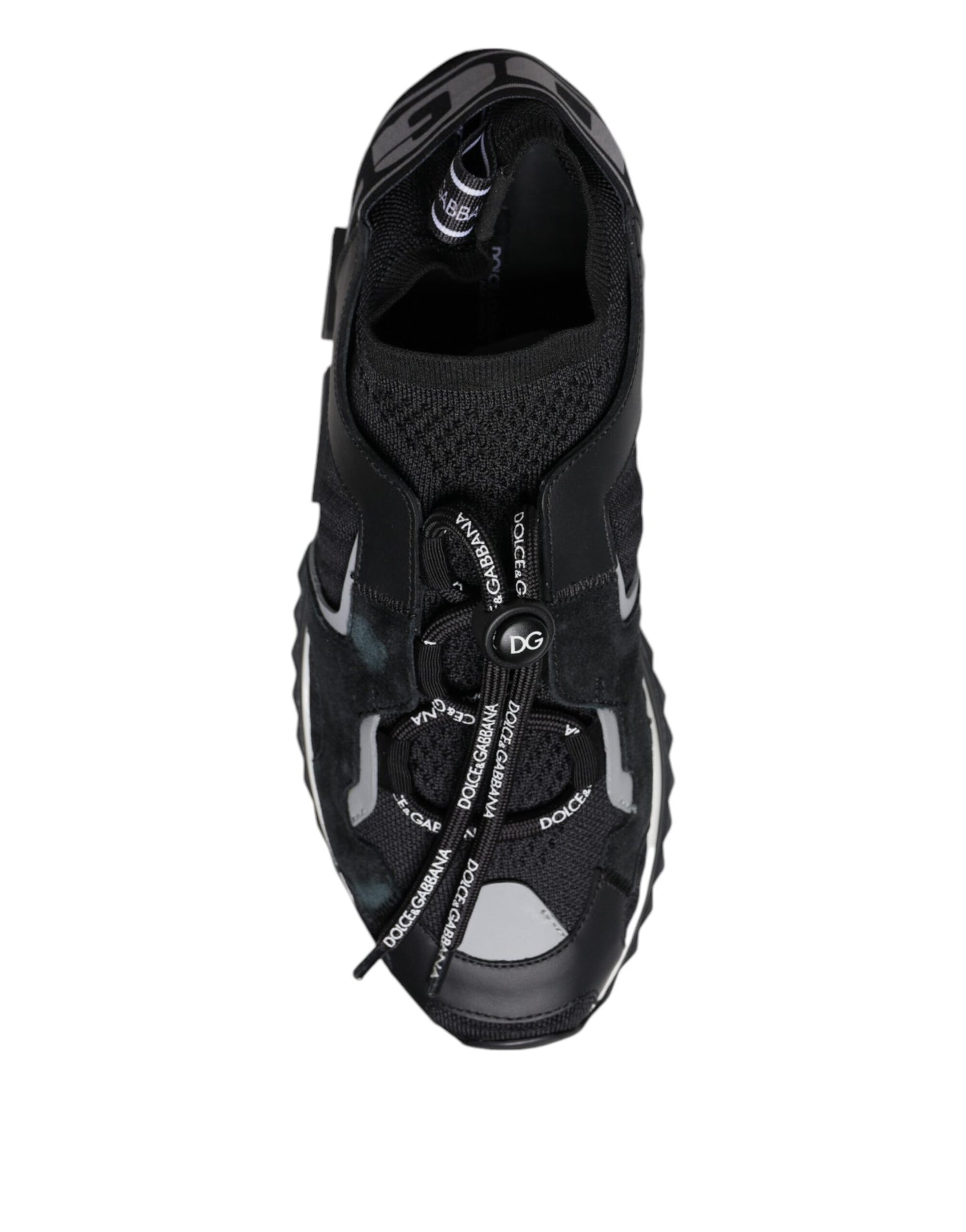 Dolce & Gabbana Black Mesh Sorrento Trekking Sneakers Shoes Curated Luxury Accessories by Orvyn