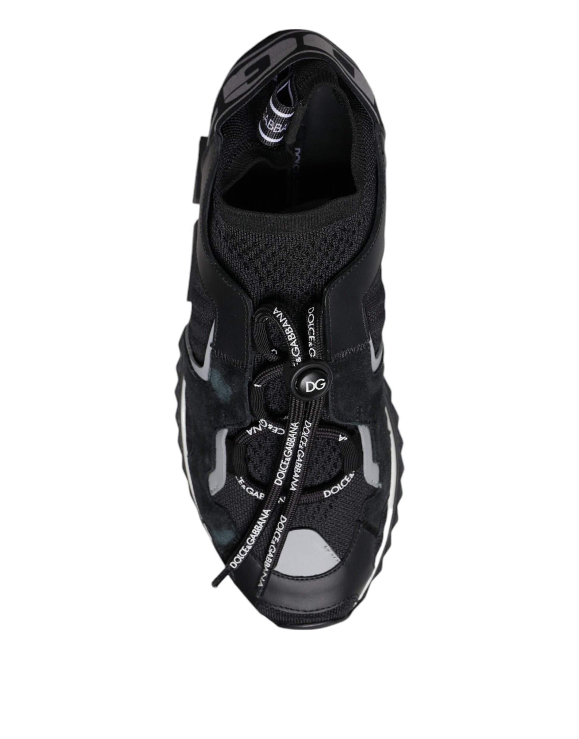 Dolce & Gabbana Black Mesh Sorrento Trekking Sneakers Shoes Curated Luxury Accessories by Orvyn